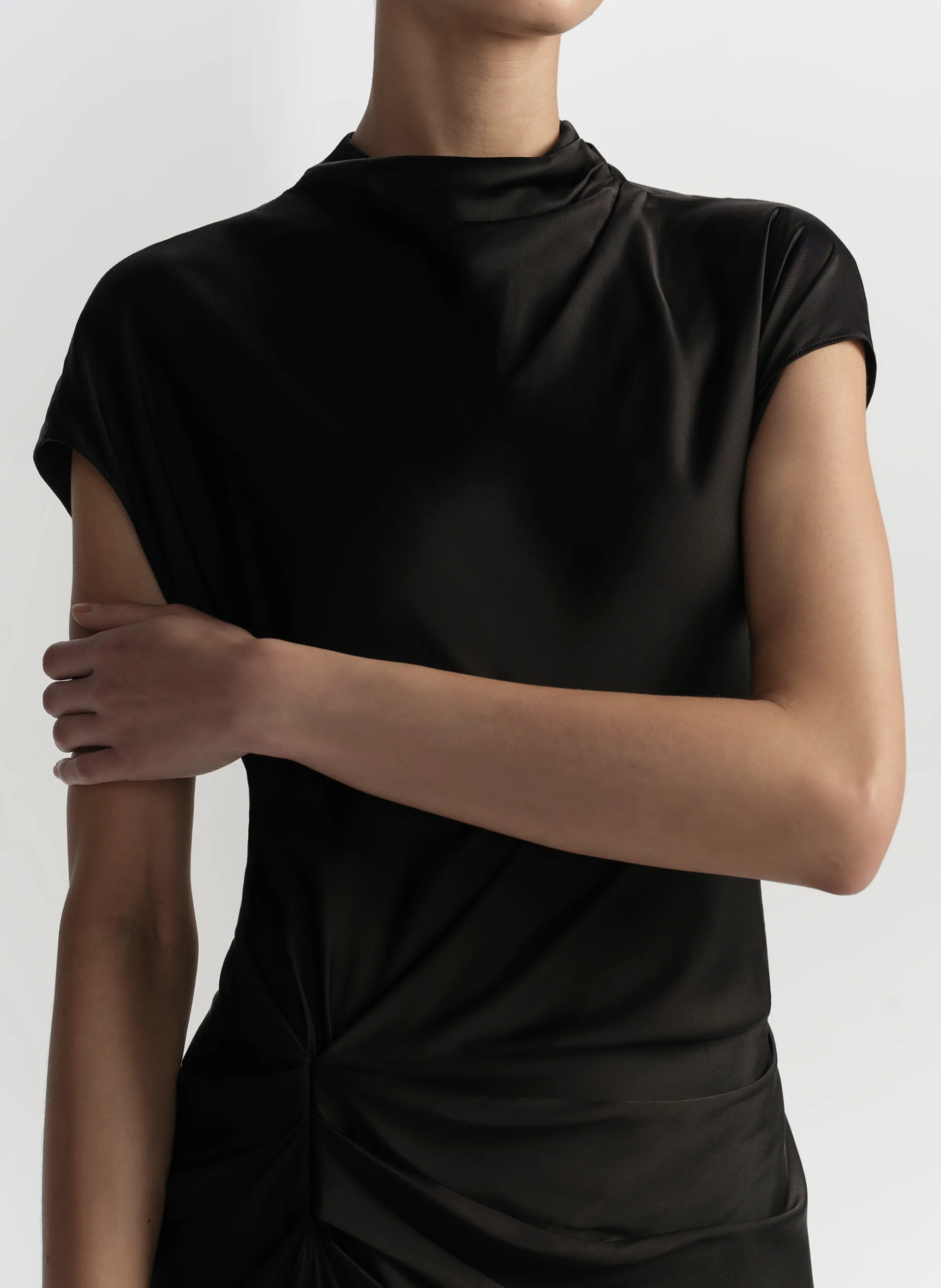 Alma Satin Midi Dress - Image 2