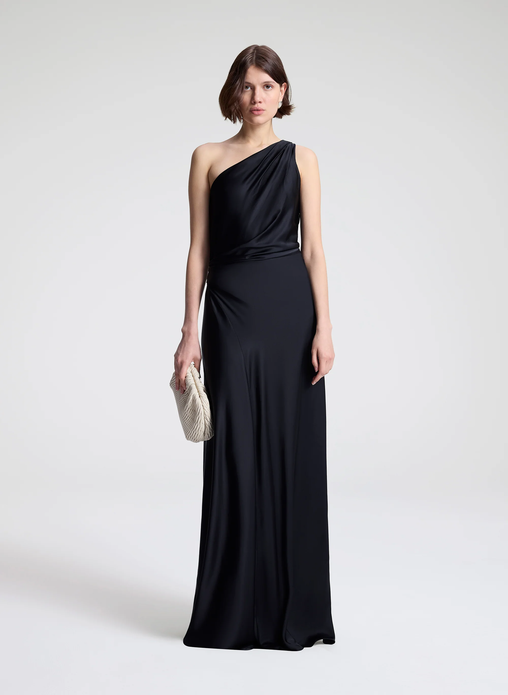 Aster Satin One Shoulder Gown - Image 3