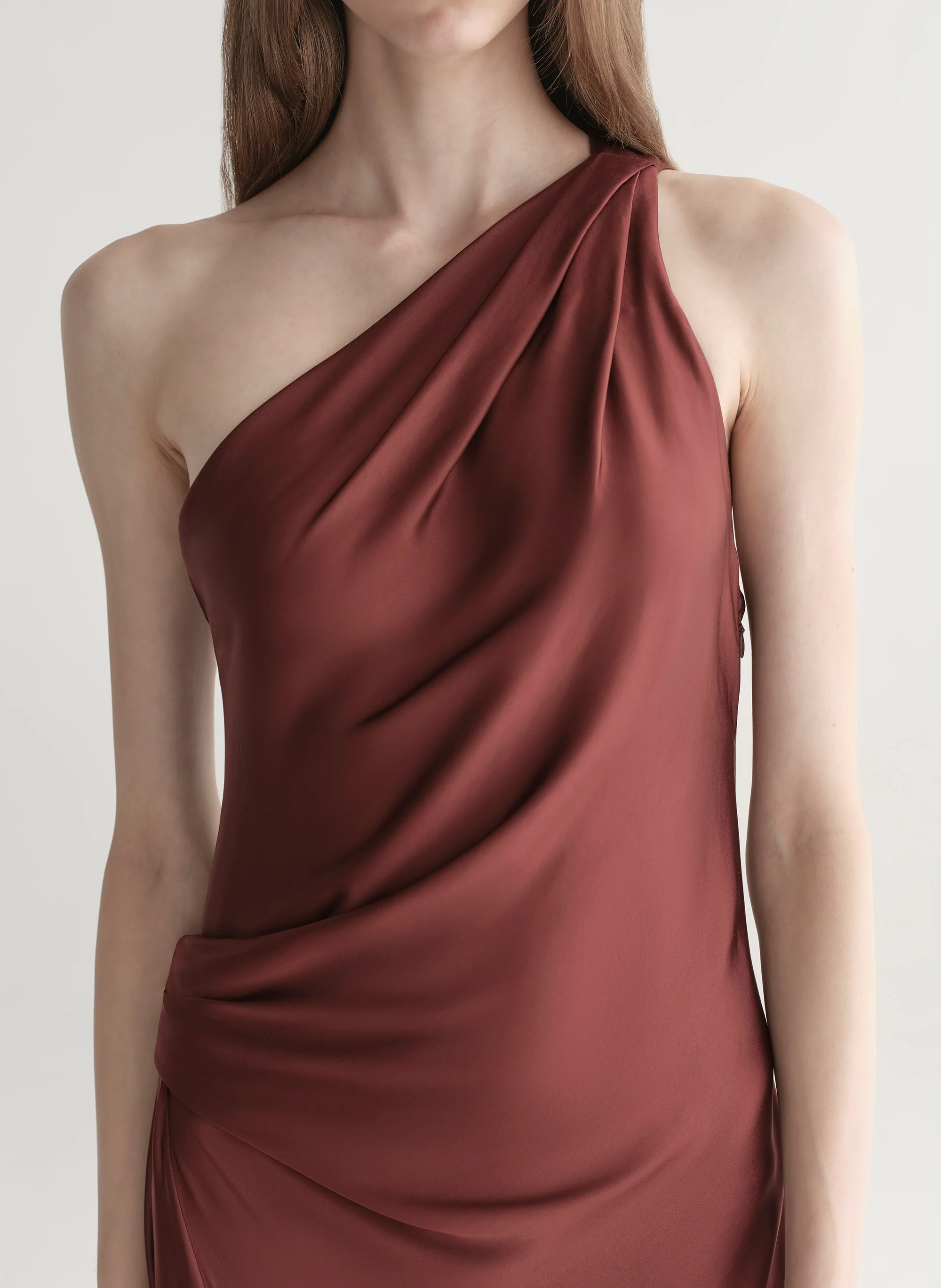 Aster Satin One Shoulder Gown - Image 2