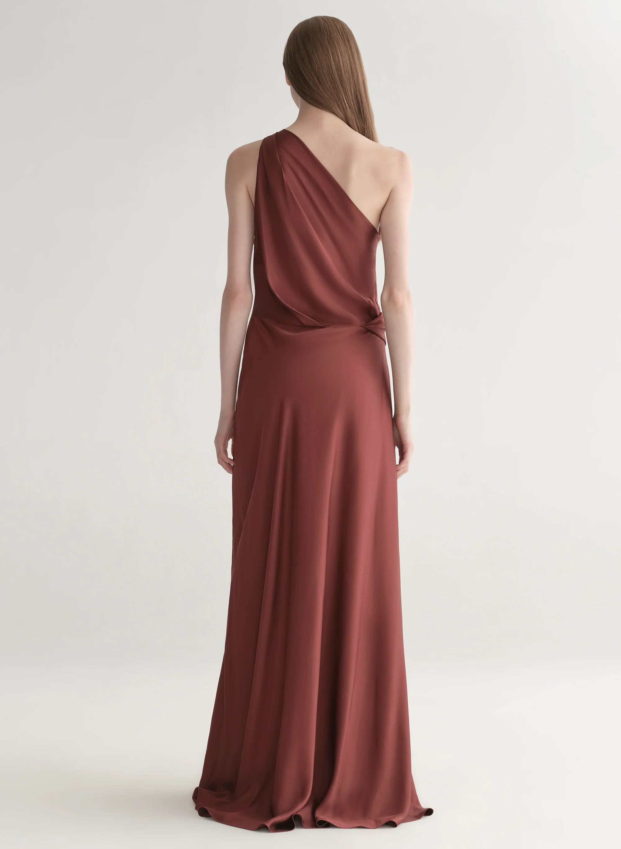 Aster Satin One Shoulder Gown - Image 5