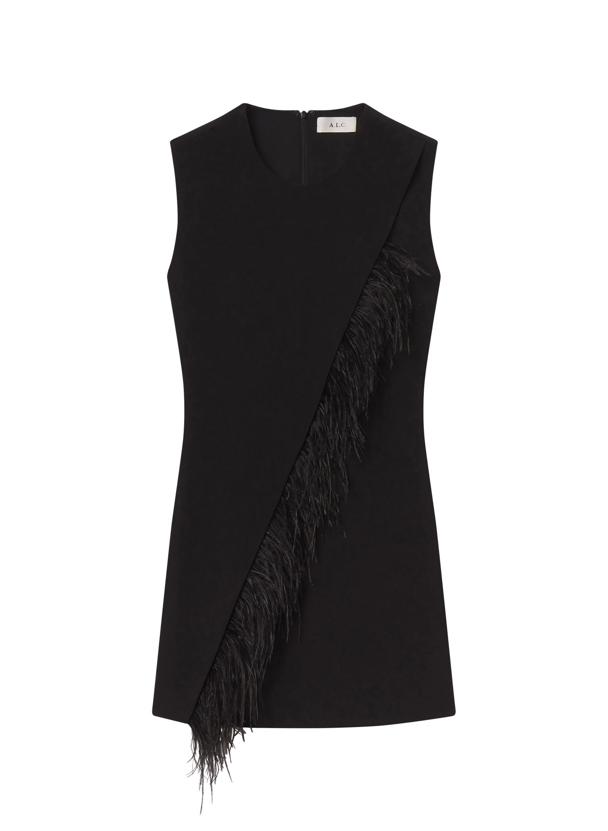 Beck Feather Trimmed Mini Dress - Image 6