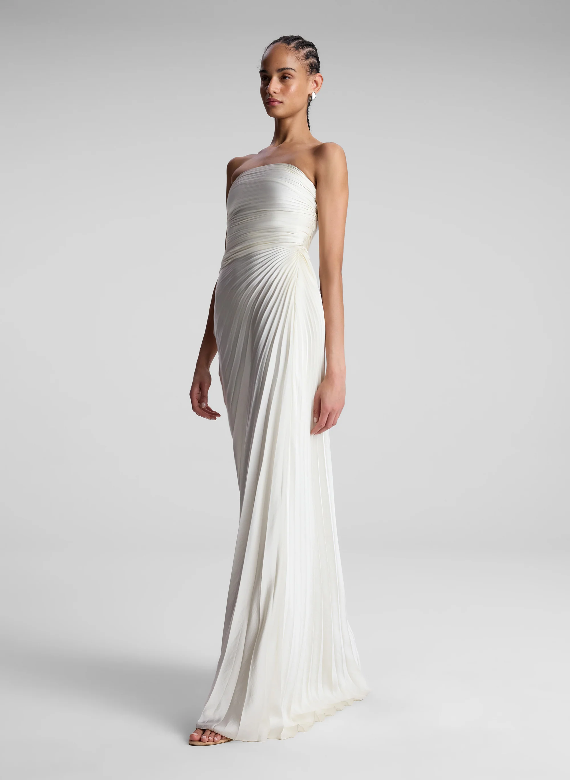 Bianca Strapless Pleated Maxi Dress - Image 4