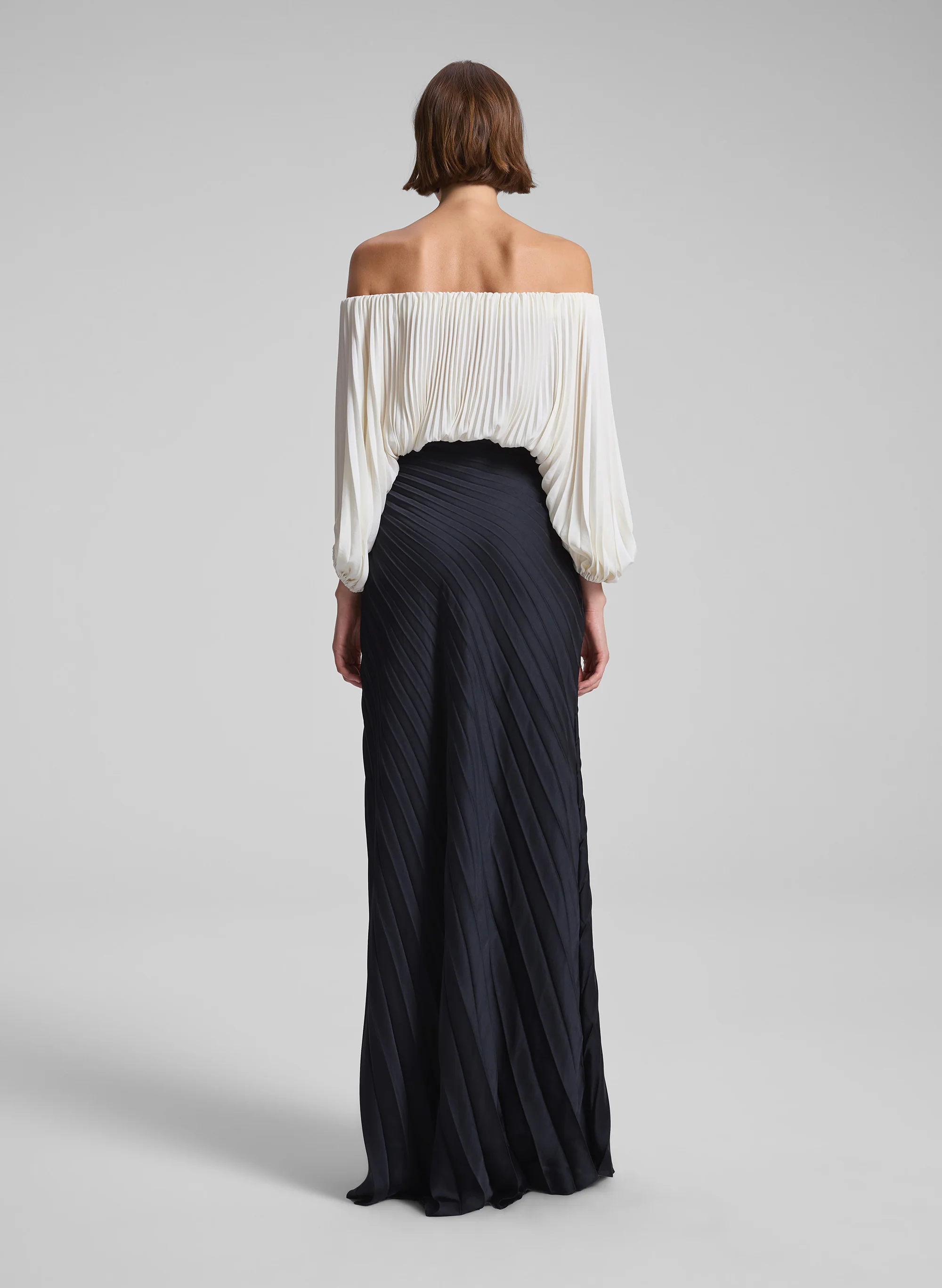 Bianca Satin Pleated Maxi Skirt - Image 4