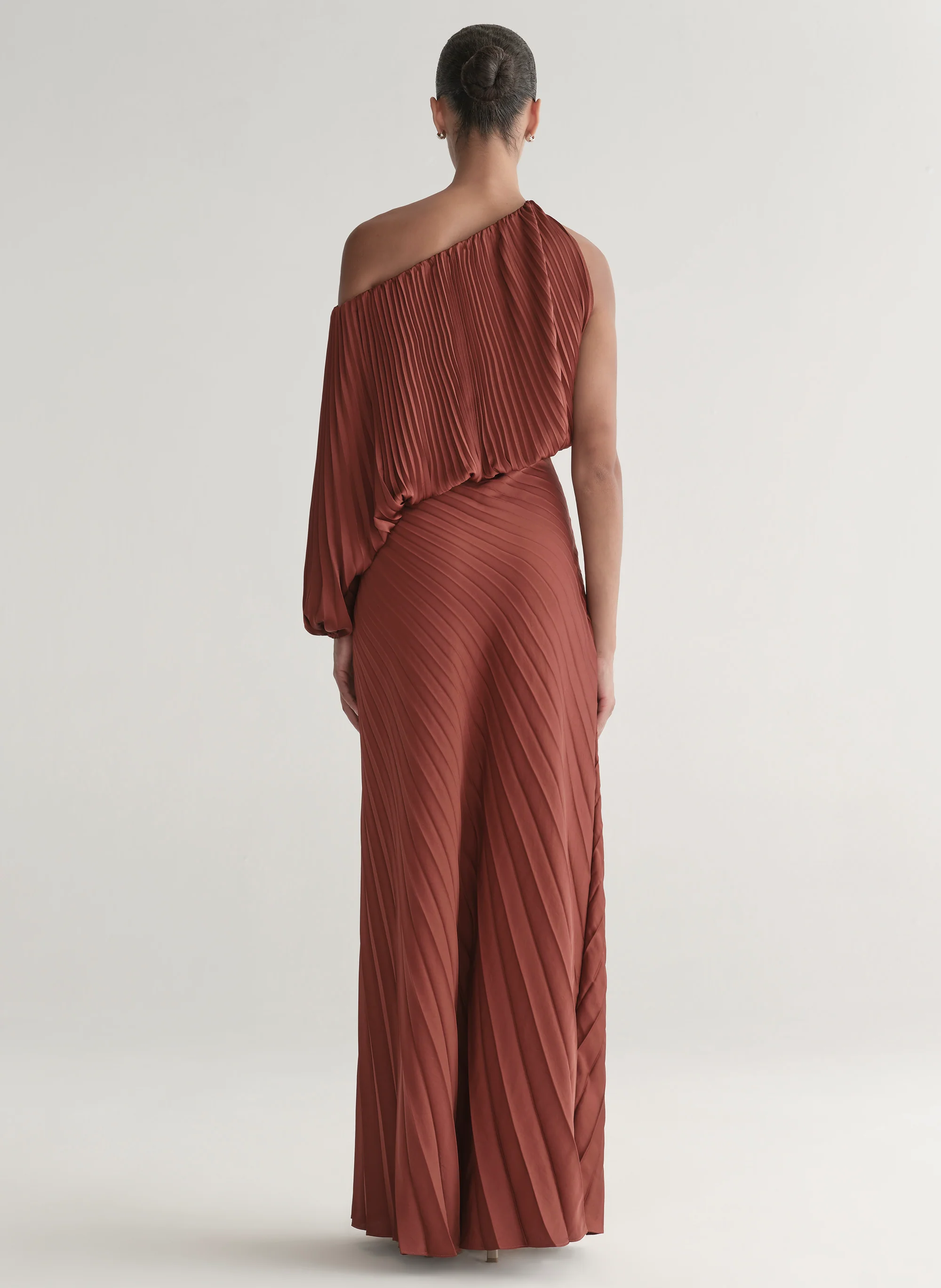 Bianca Satin Pleated Maxi Skirt - Image 5