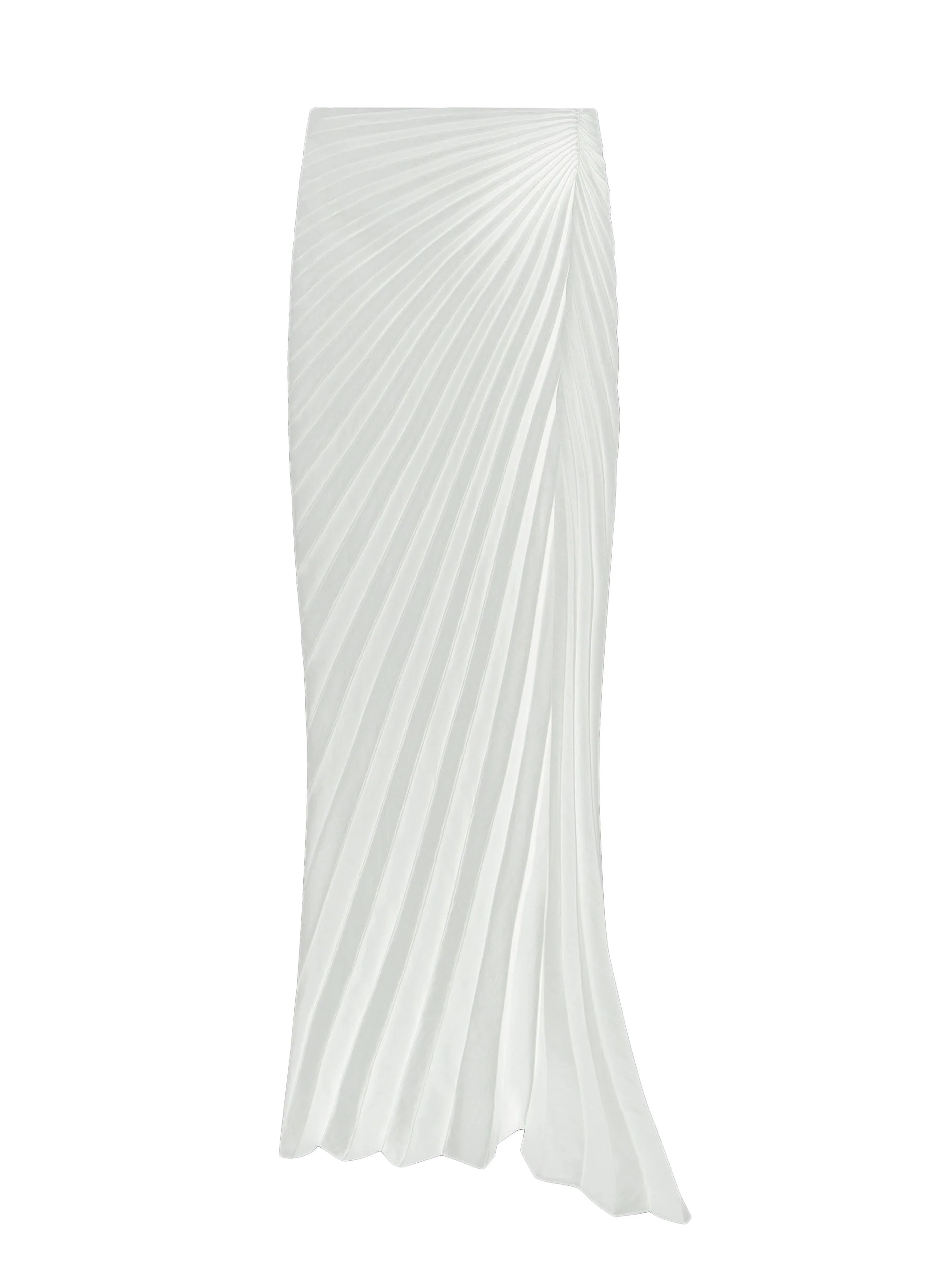 Bianca Satin Pleated Maxi Skirt - Image 6