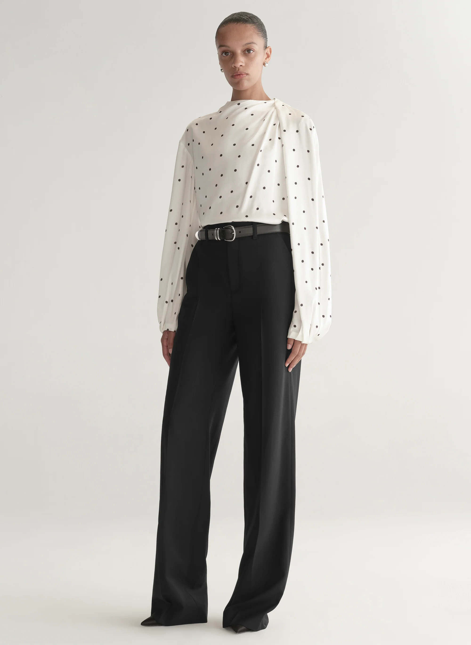 Blaire Polka Dot Satin Top - Image 4