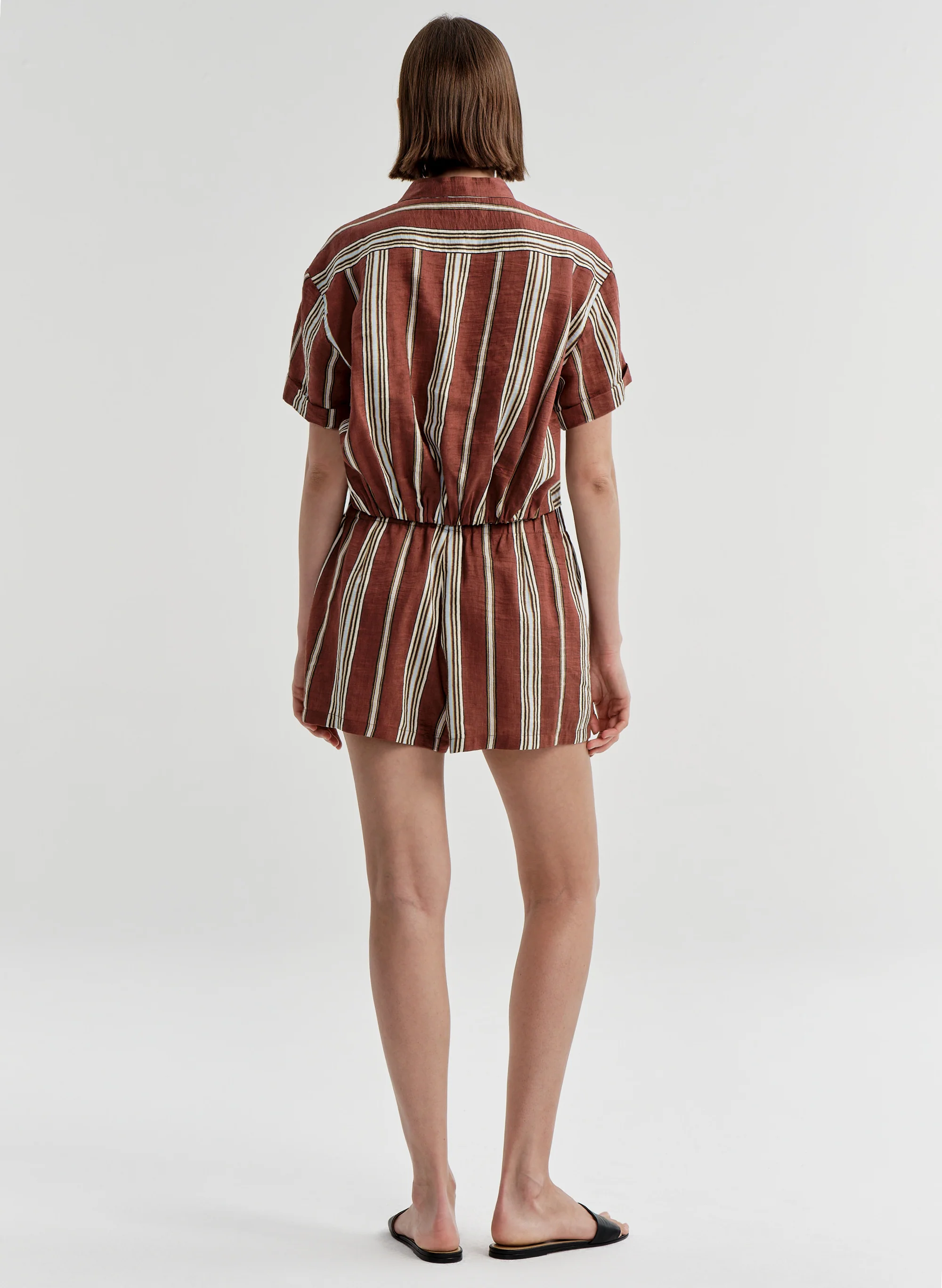 Casey Striped Linen Short - Image 5