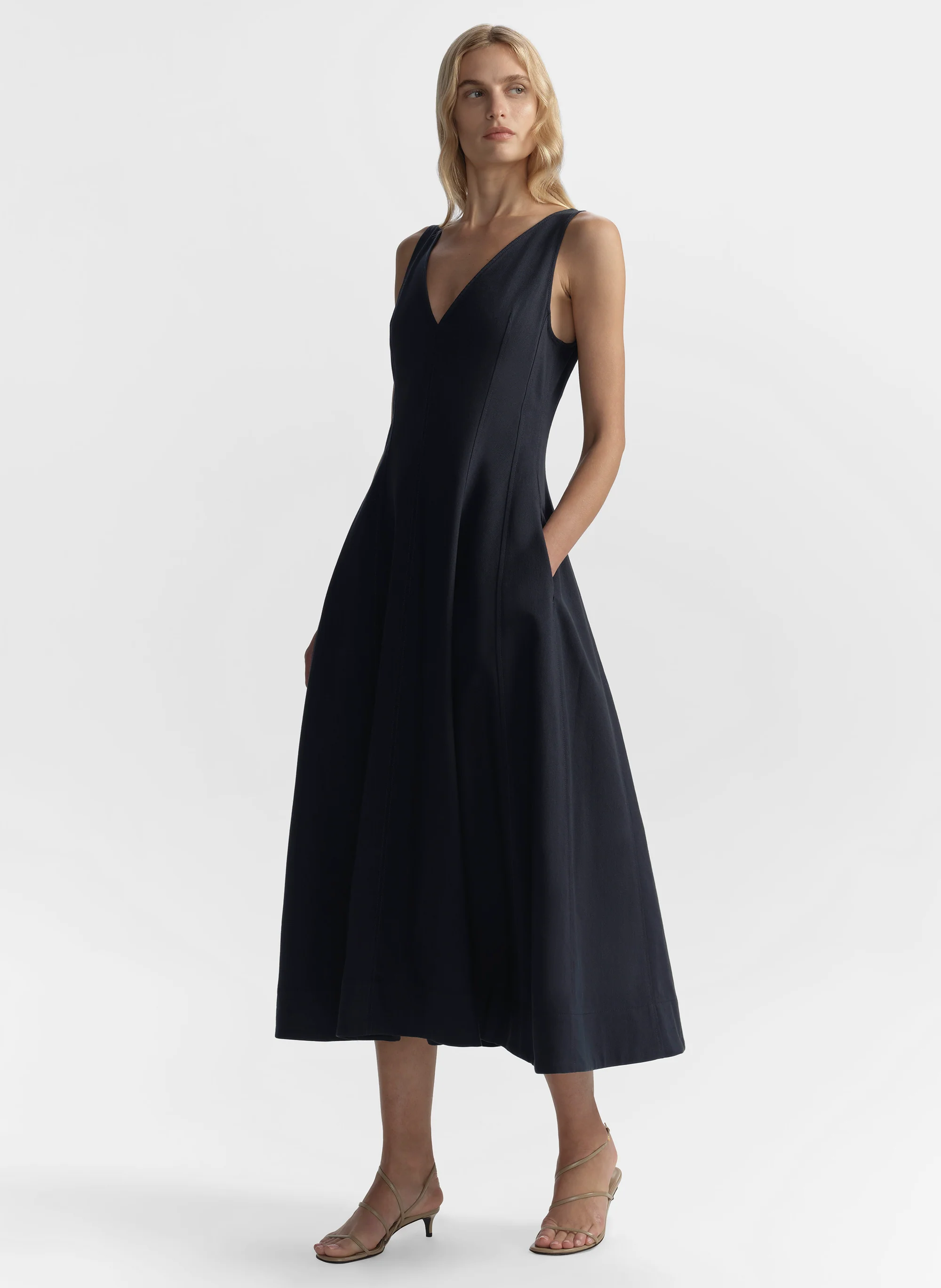 Clara Stretch Cotton Midi Dress - Image 4