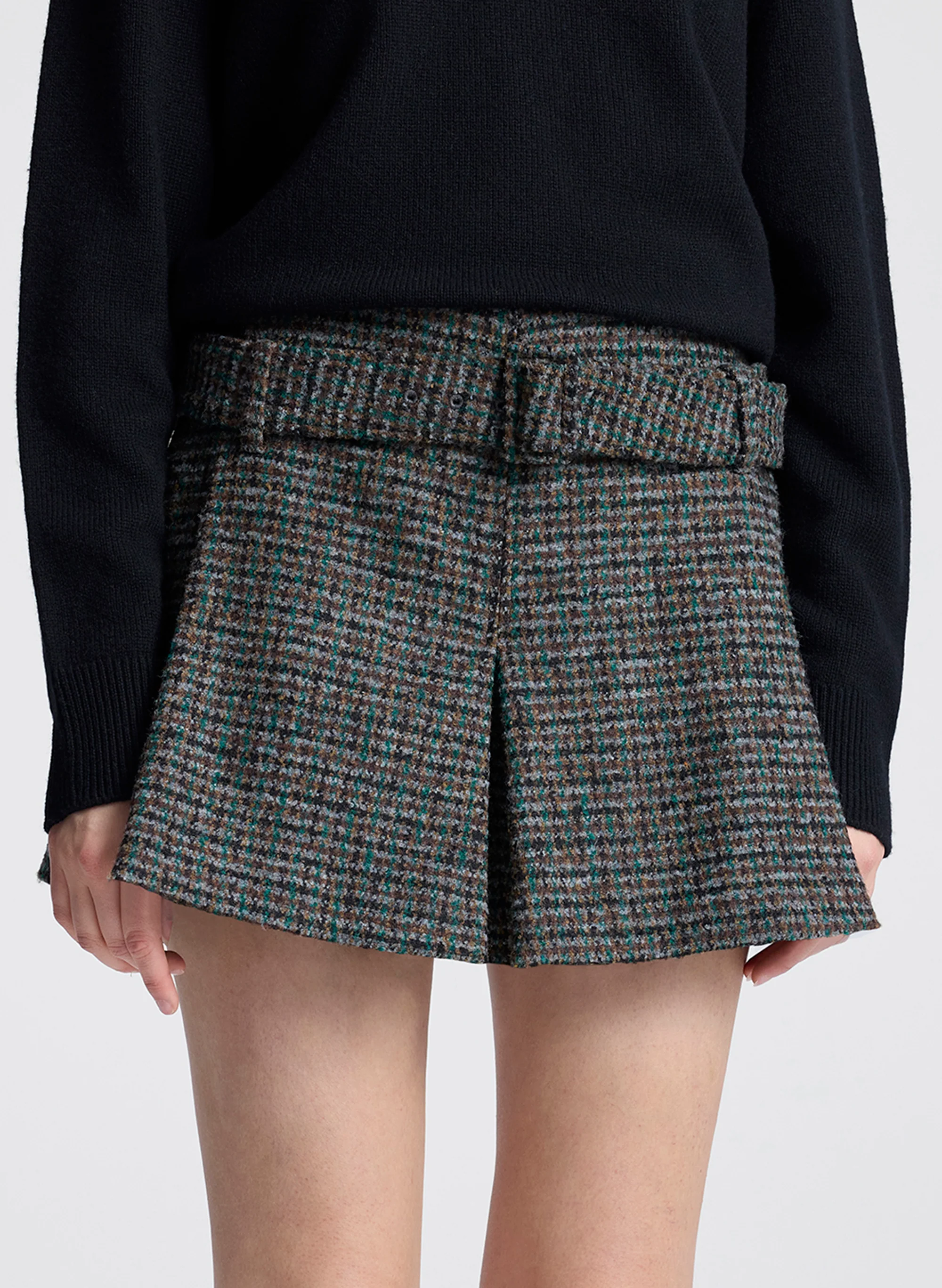 Como Tweed Belted Short - Image 2