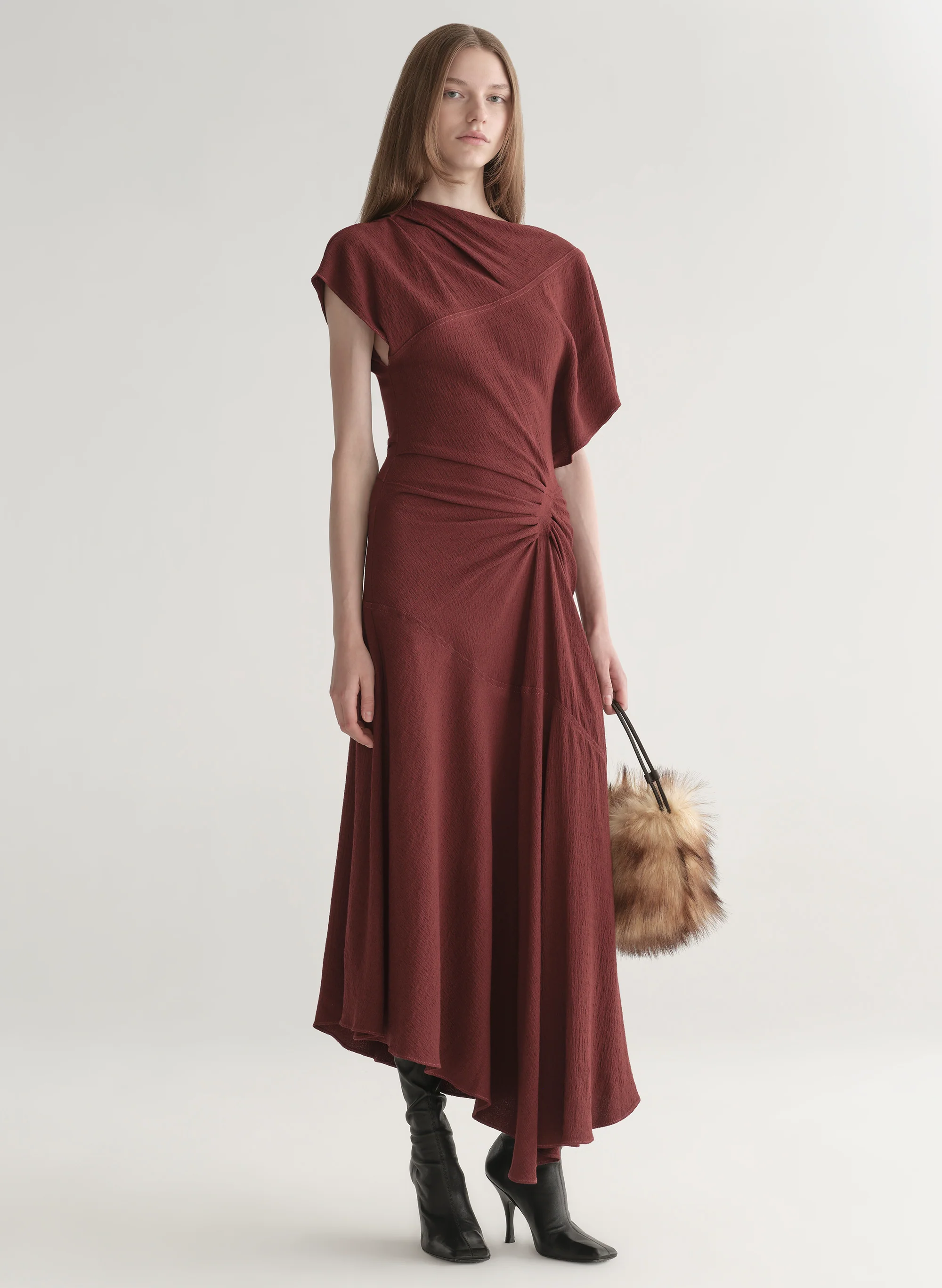 Dena Crepe Midi Dress - Image 3