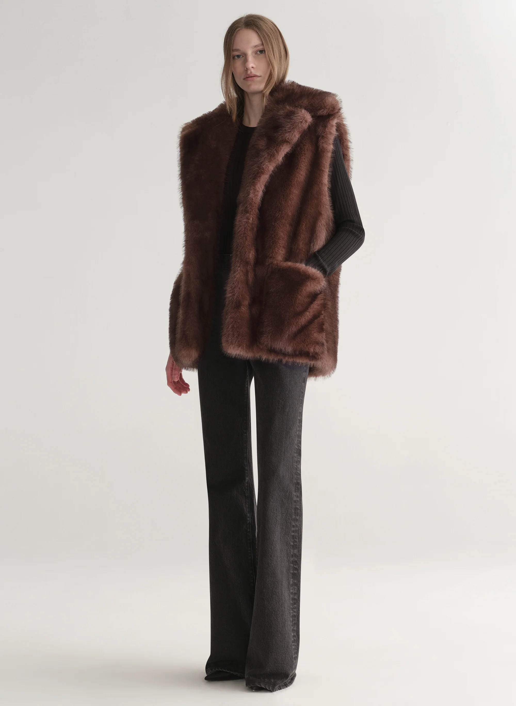 Devon Faux Fur Vest - Image 3