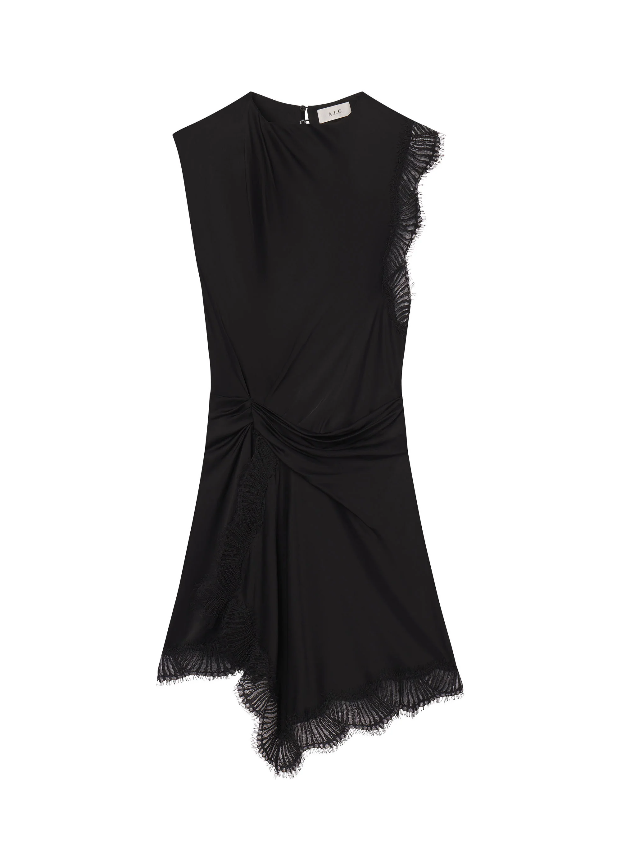 Dion Satin and Lace Mini Dress - Image 6