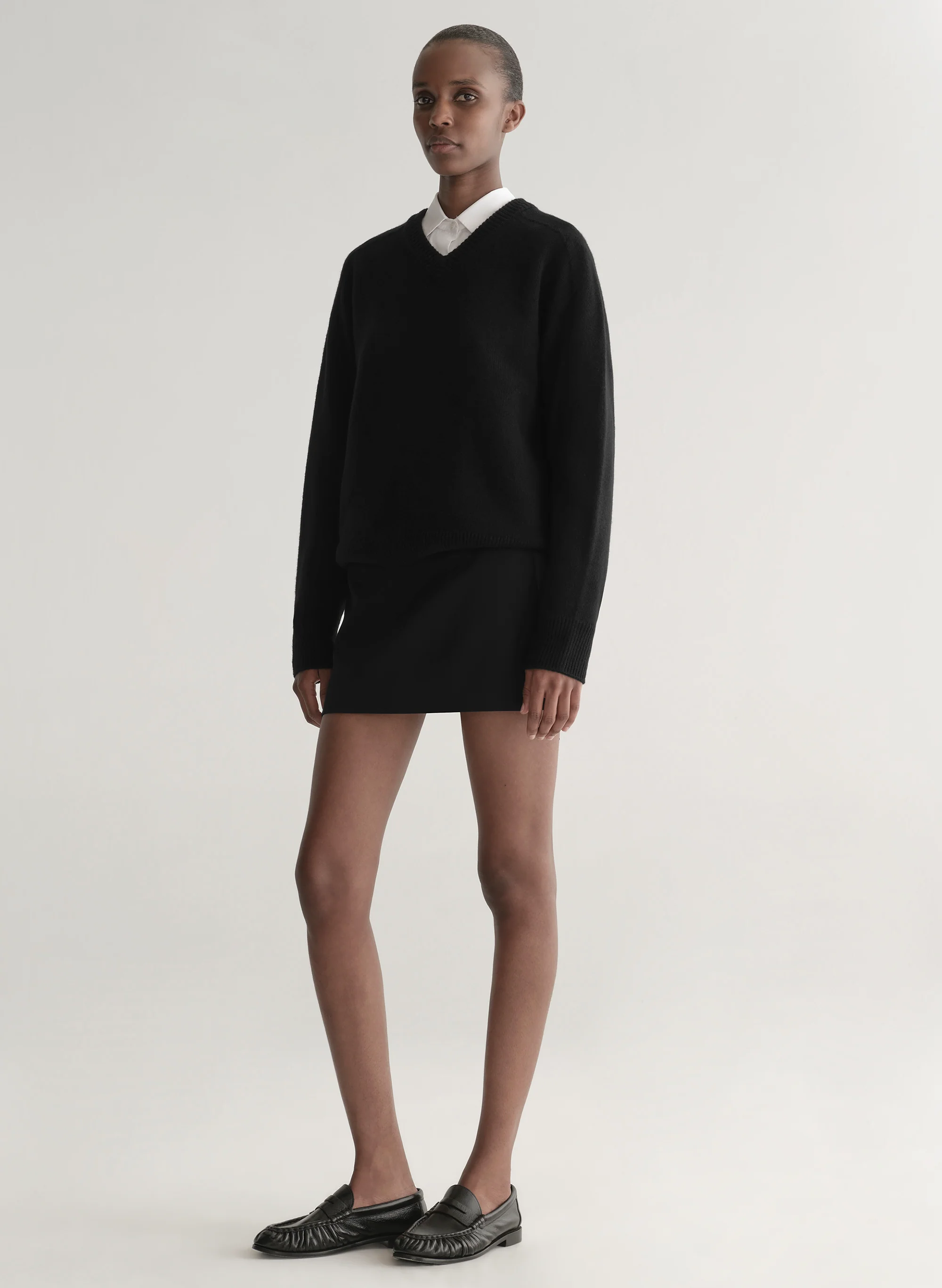 Edie Tuxedo Stripe Mini Skirt - Image 4