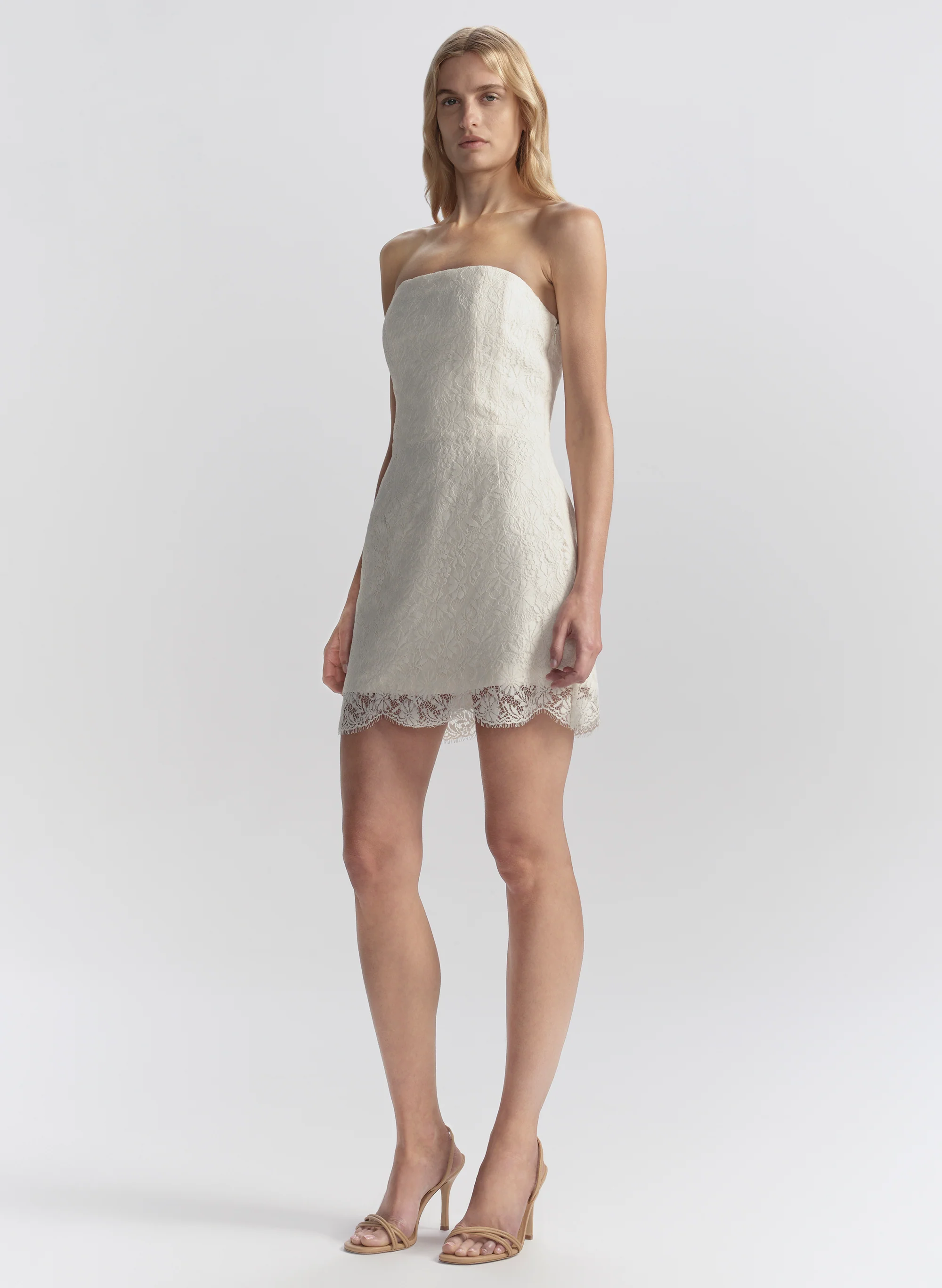 Eliana Strapless Lace Mini Dress - Image 4