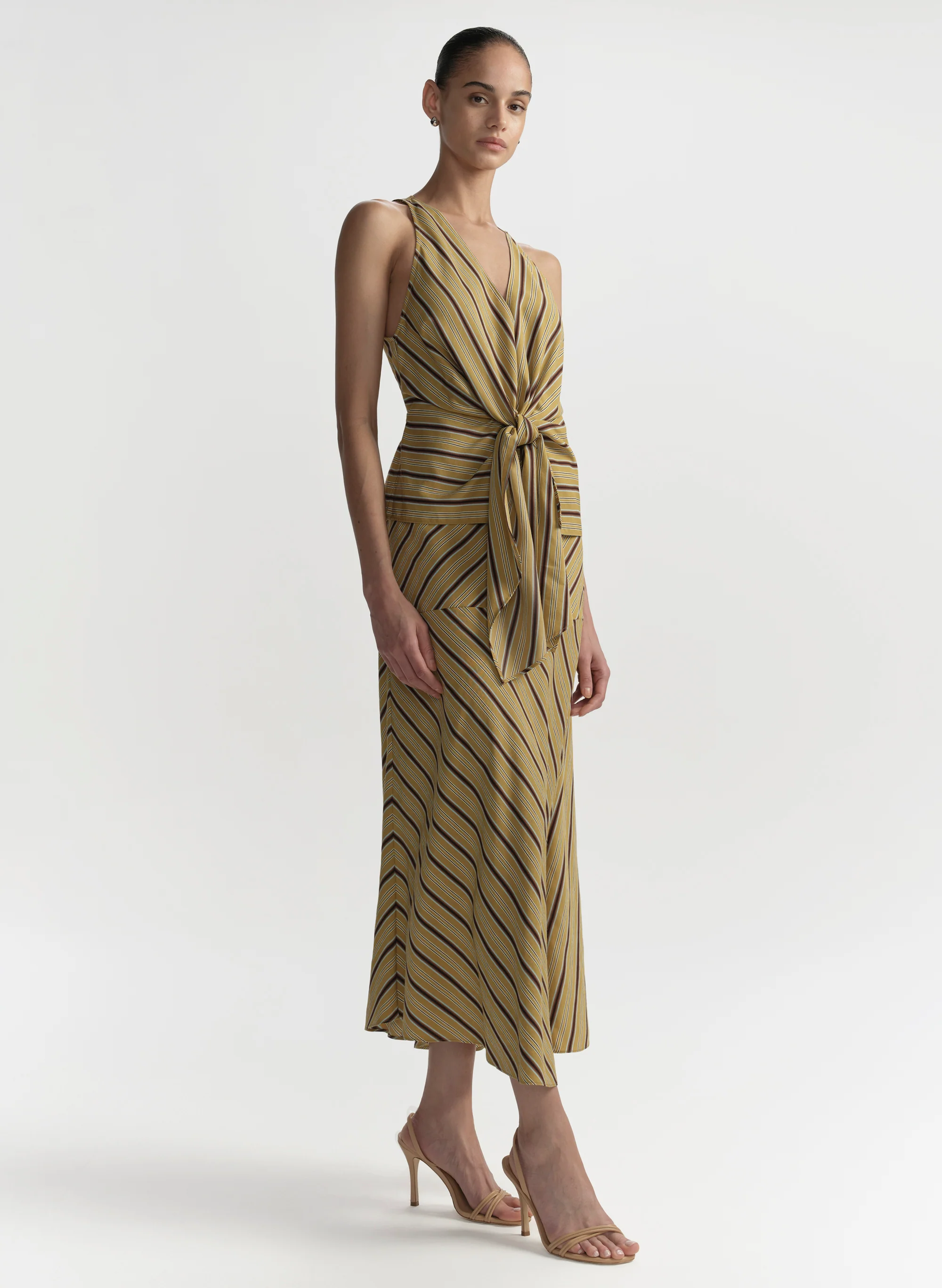 Elle Tie Front Striped Top - Image 3