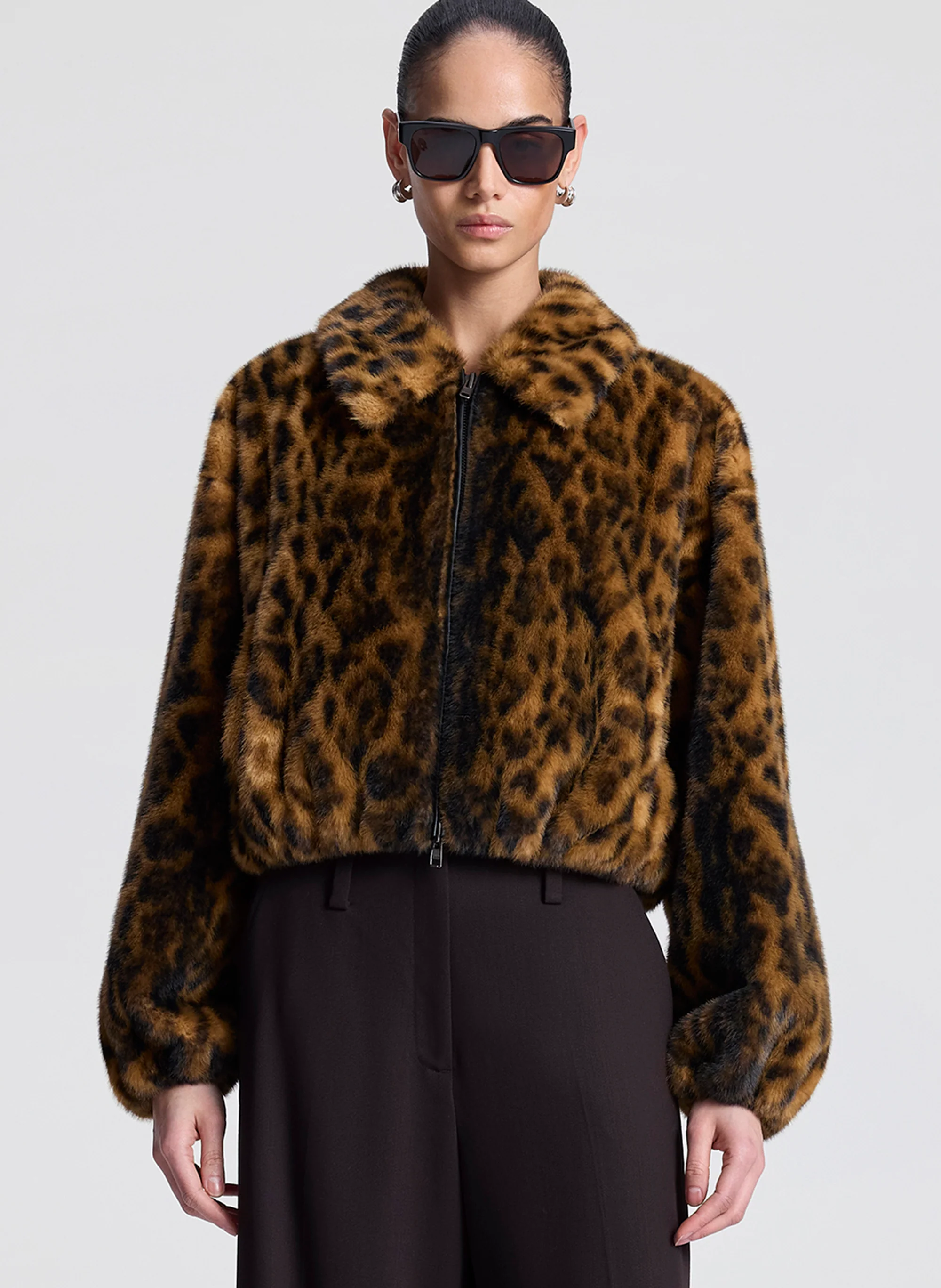Esme Leopard Faux Fur Jacket