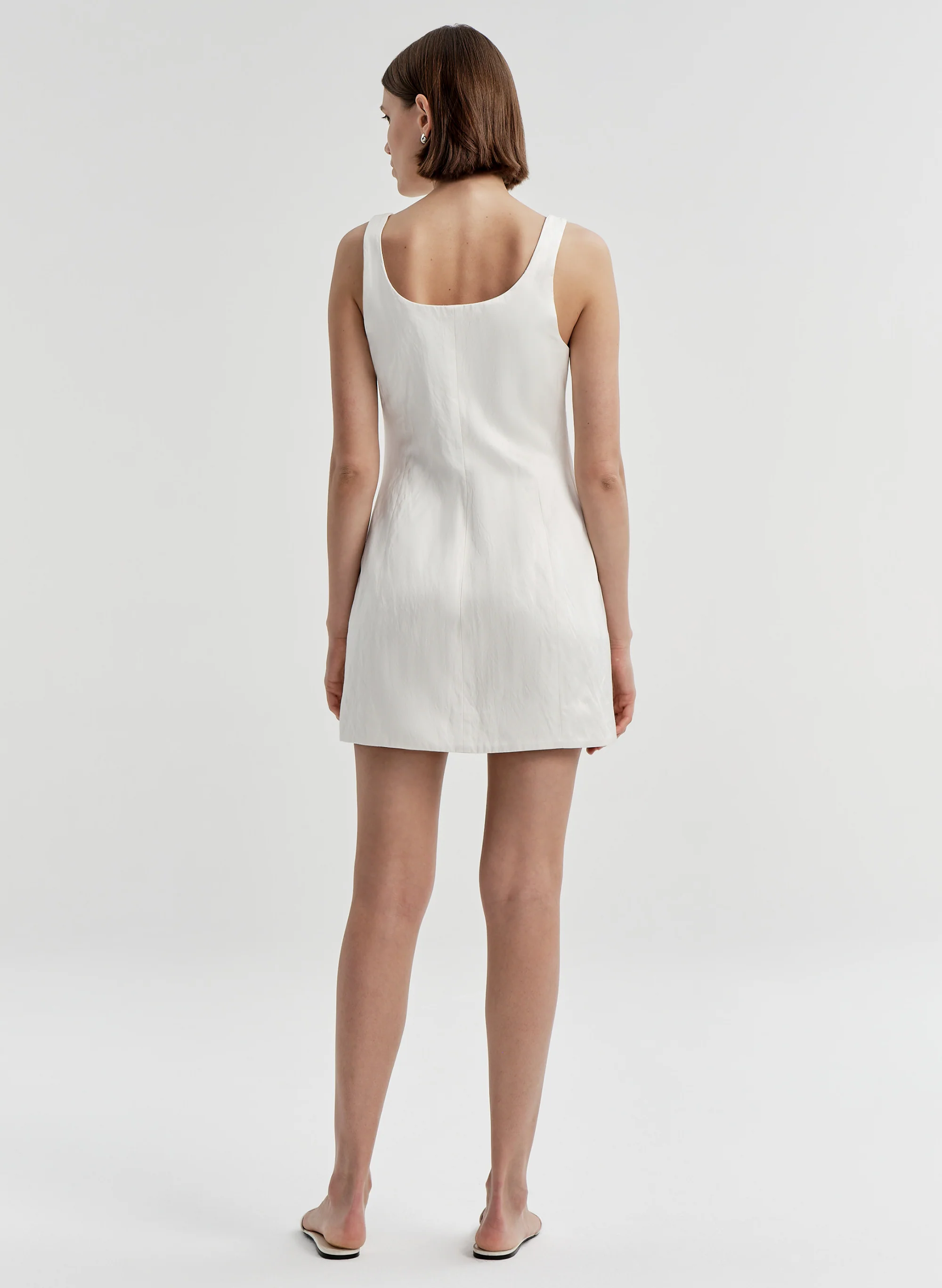 Faye Satin Mini Dress - Image 5