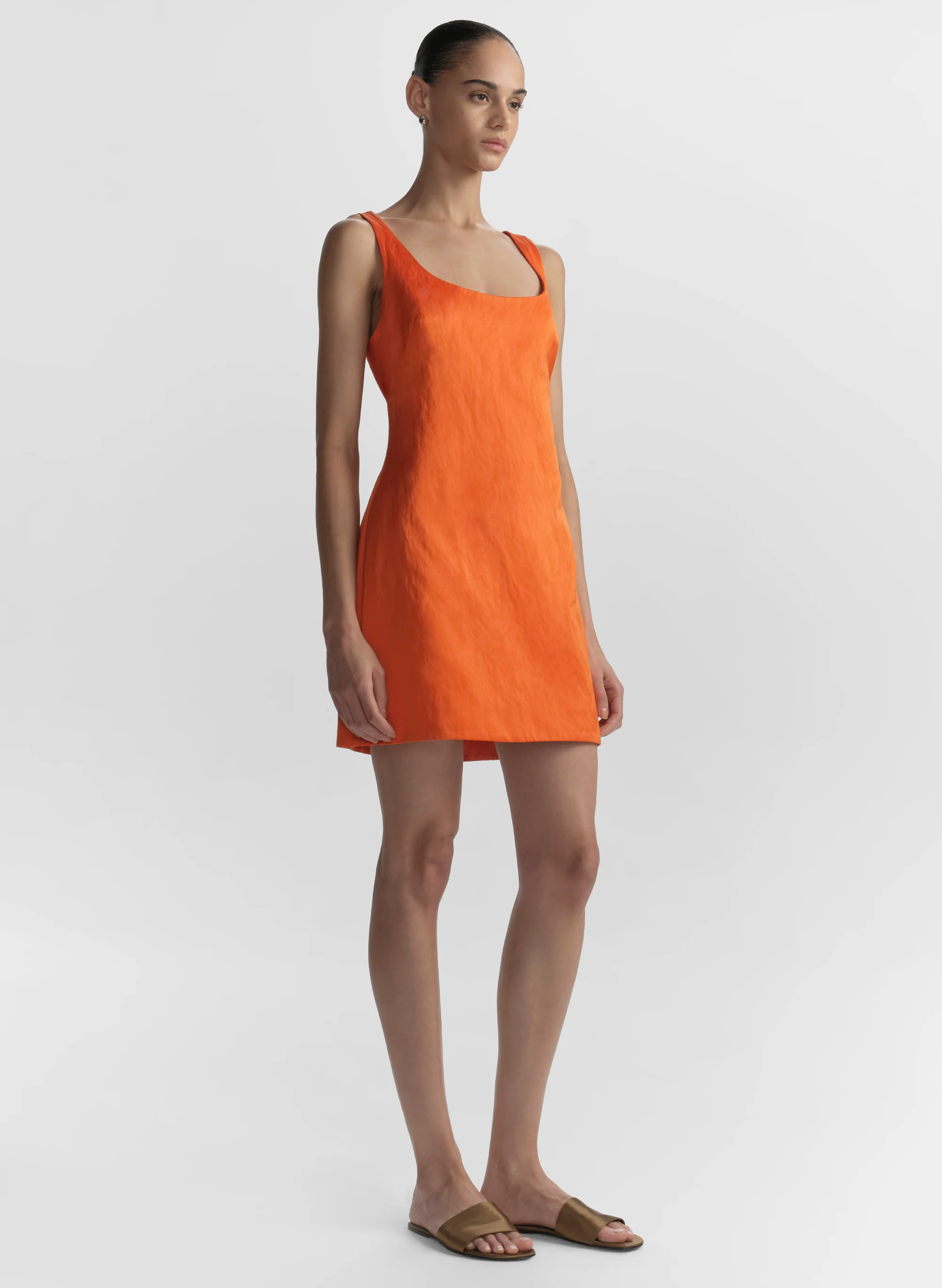 Faye Satin Mini Dress - Image 3