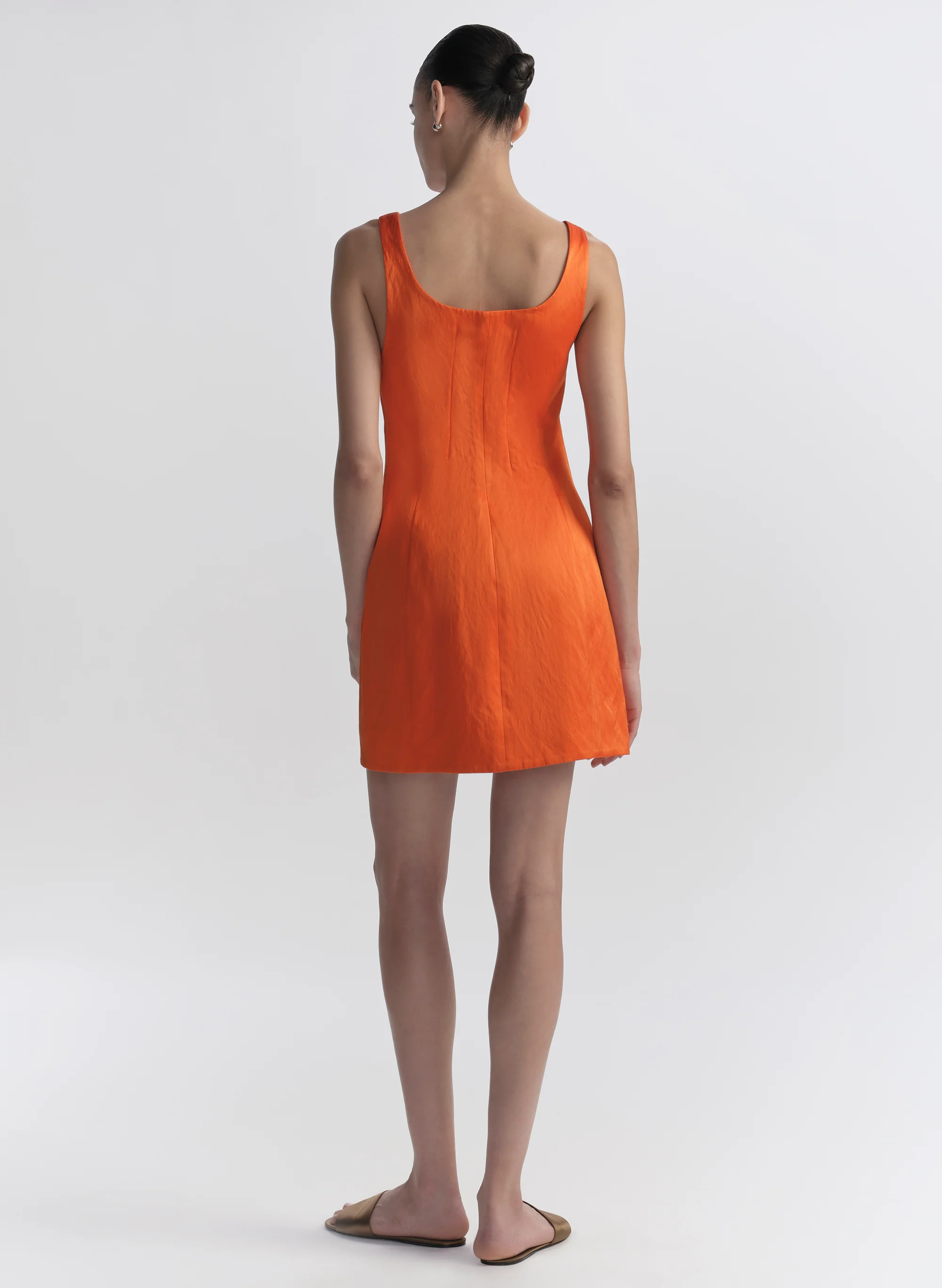 Faye Satin Mini Dress - Image 5