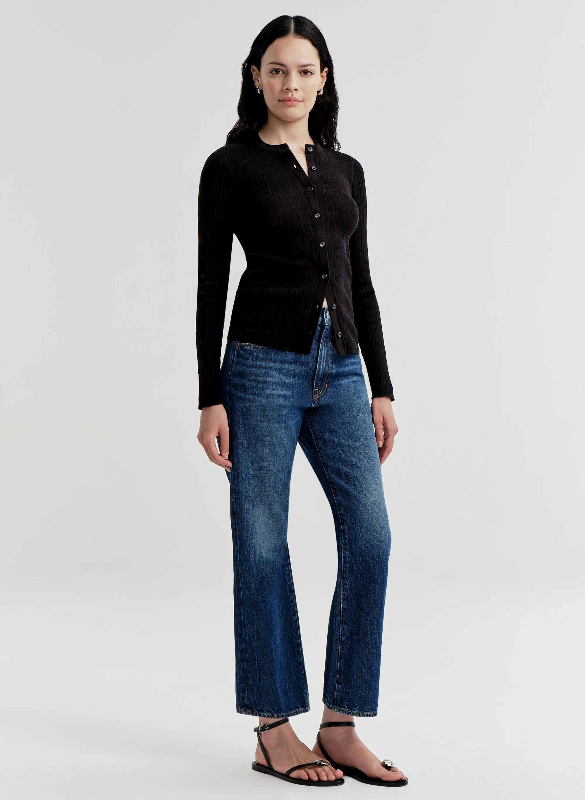 Fisher Fine Cotton Knit Cardigan - Image 3