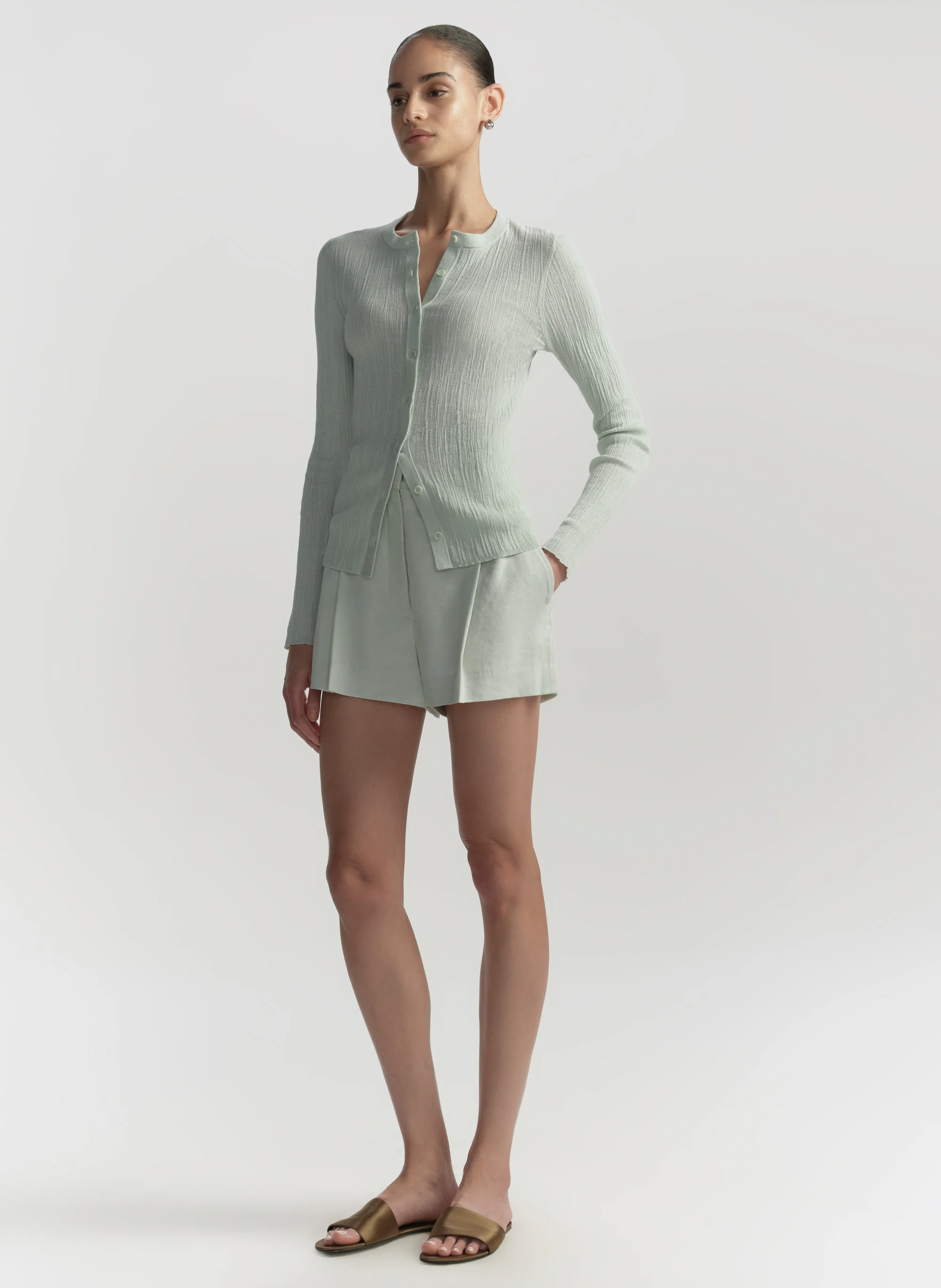 Fisher Fine Cotton Knit Cardigan - Image 4