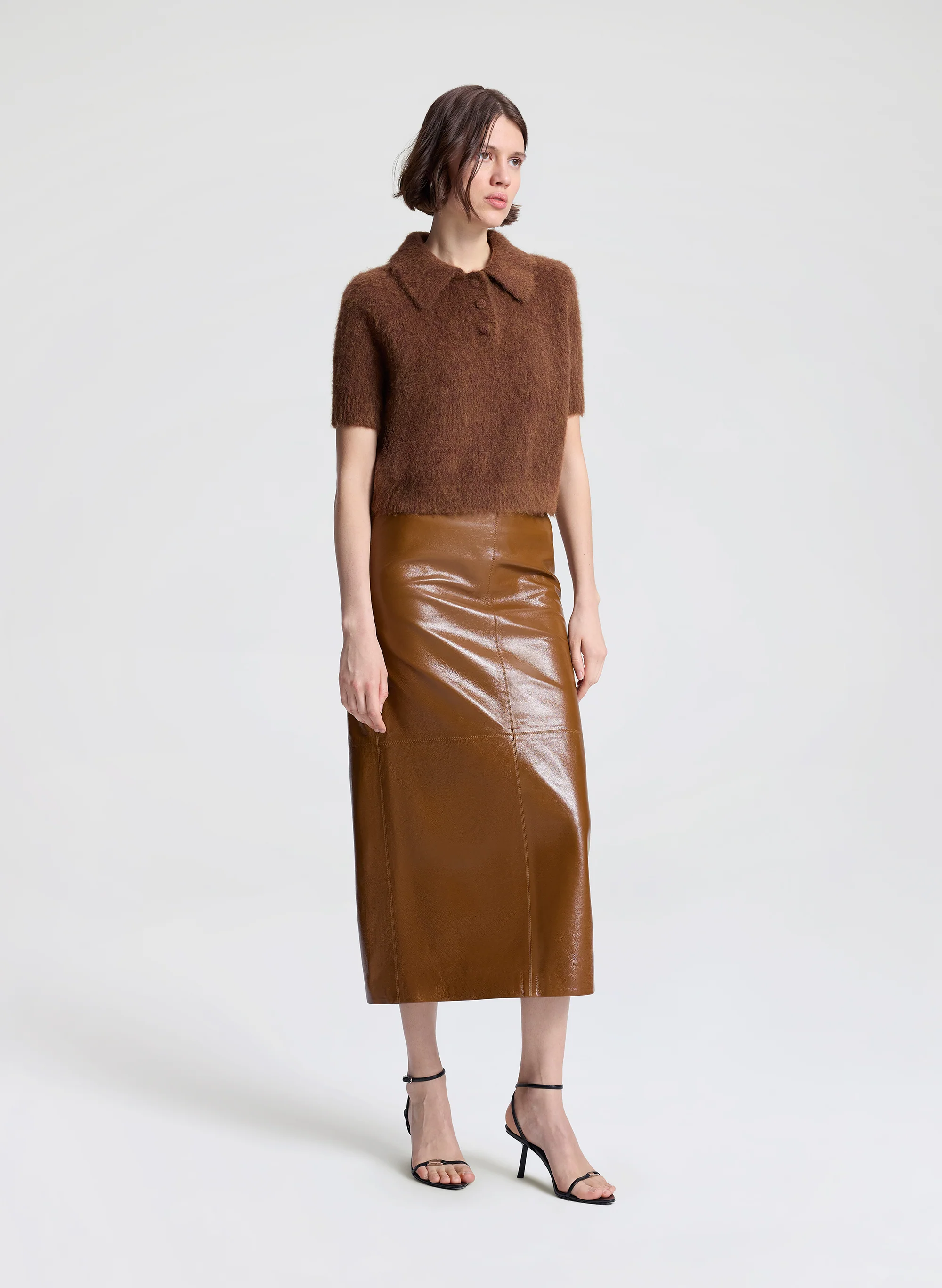 Gio Brushed Alpaca Polo Top - Image 3