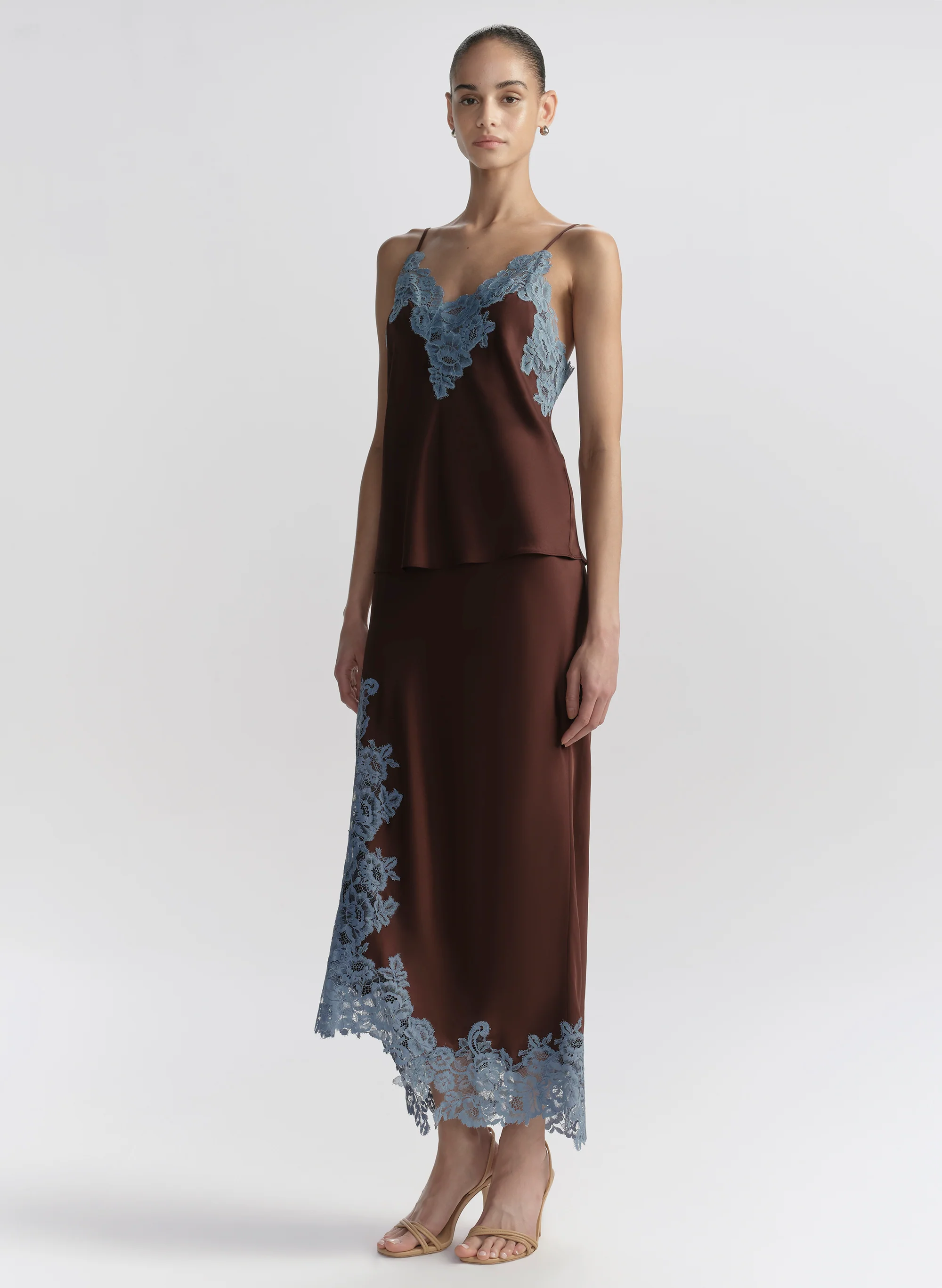 Hana Satin and Lace Camisole Top - Image 4