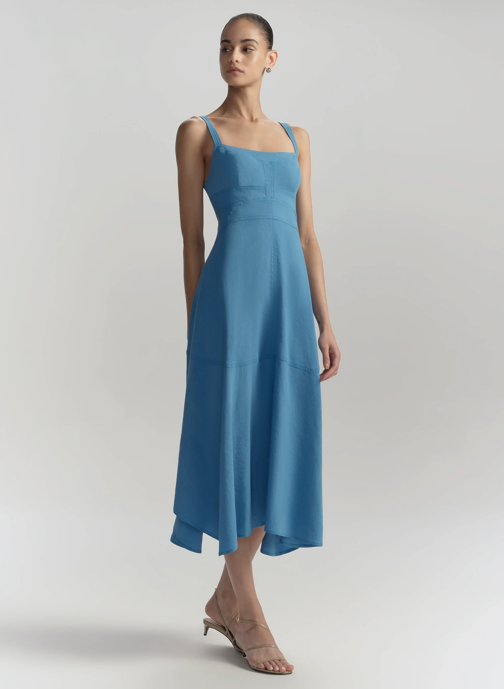 Harlow Linen Midi Dress - Image 3