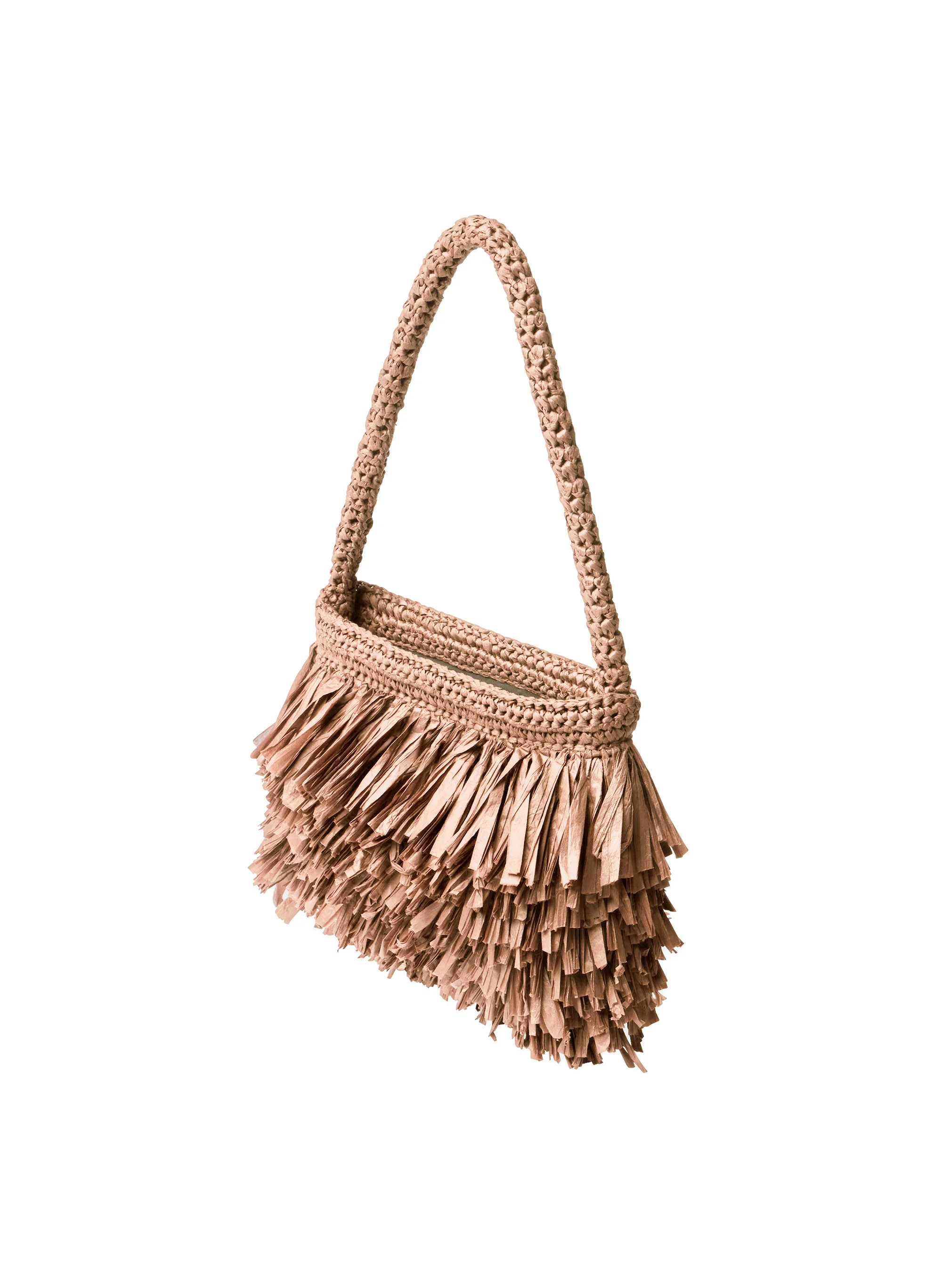 Janie Fringe Raffia Shoulder Bag - Image 3
