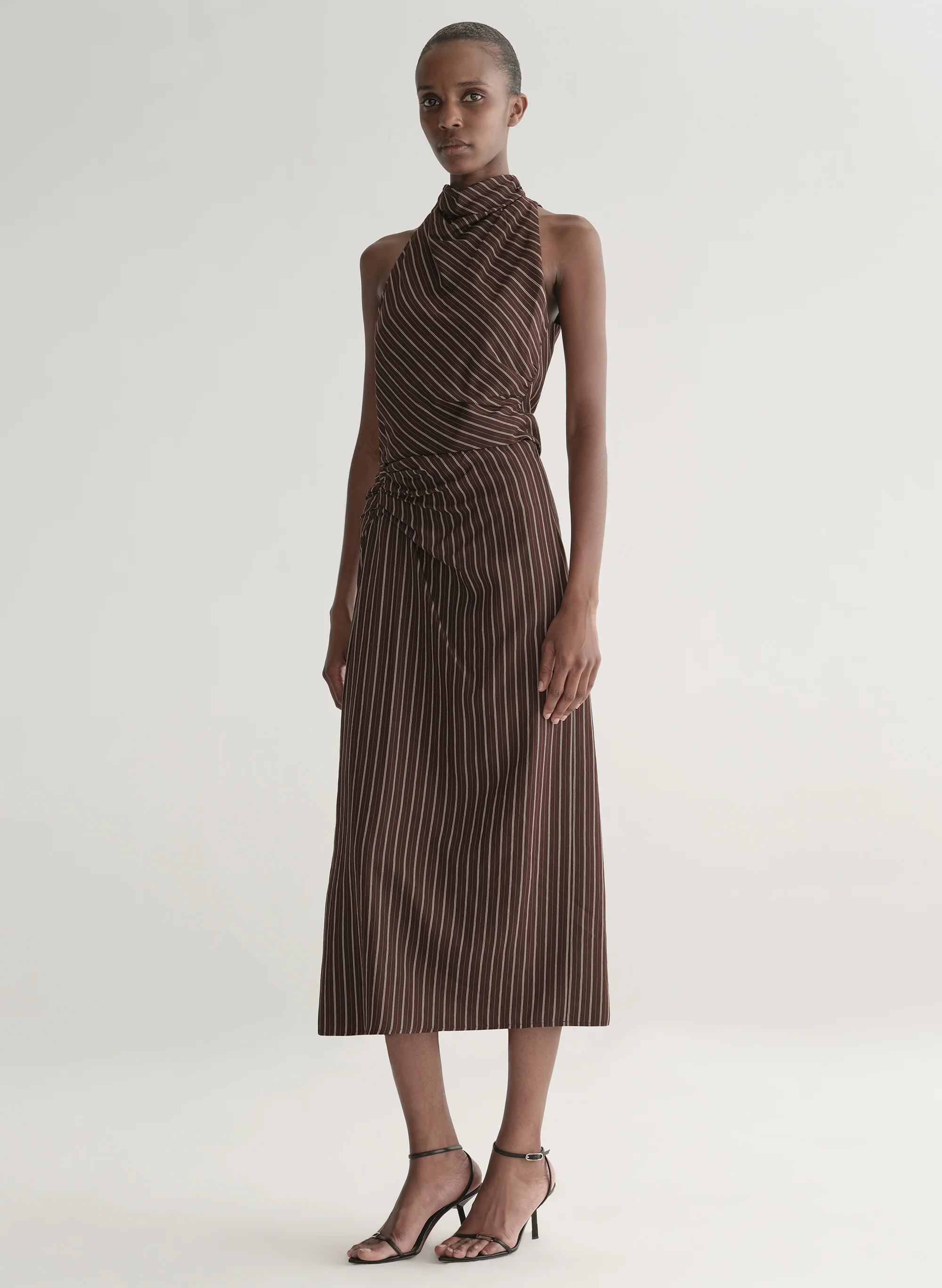 Jean Striped Midi Skirt - Image 4