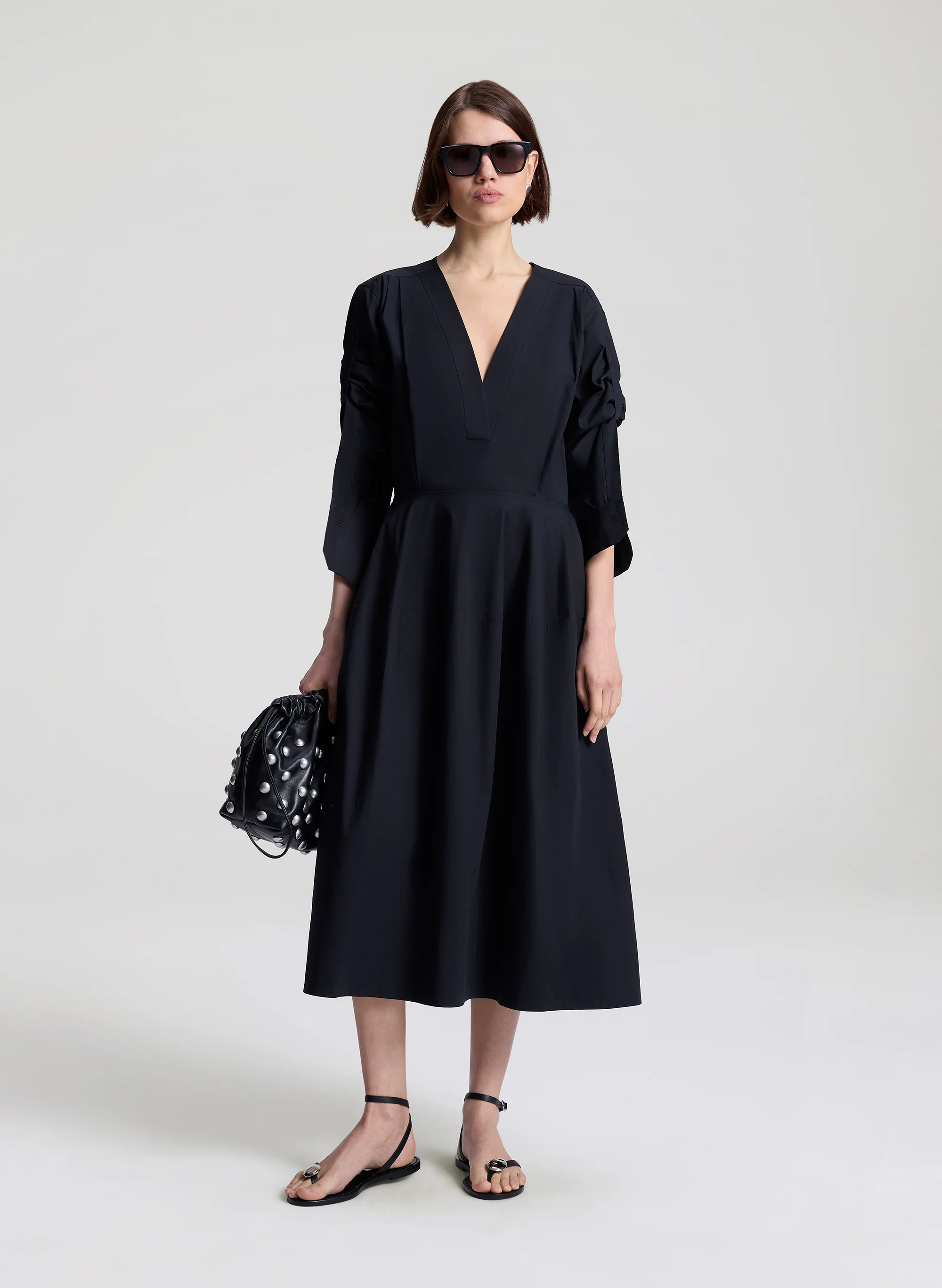 Jordan Stretch Cotton Midi Dress - Image 4