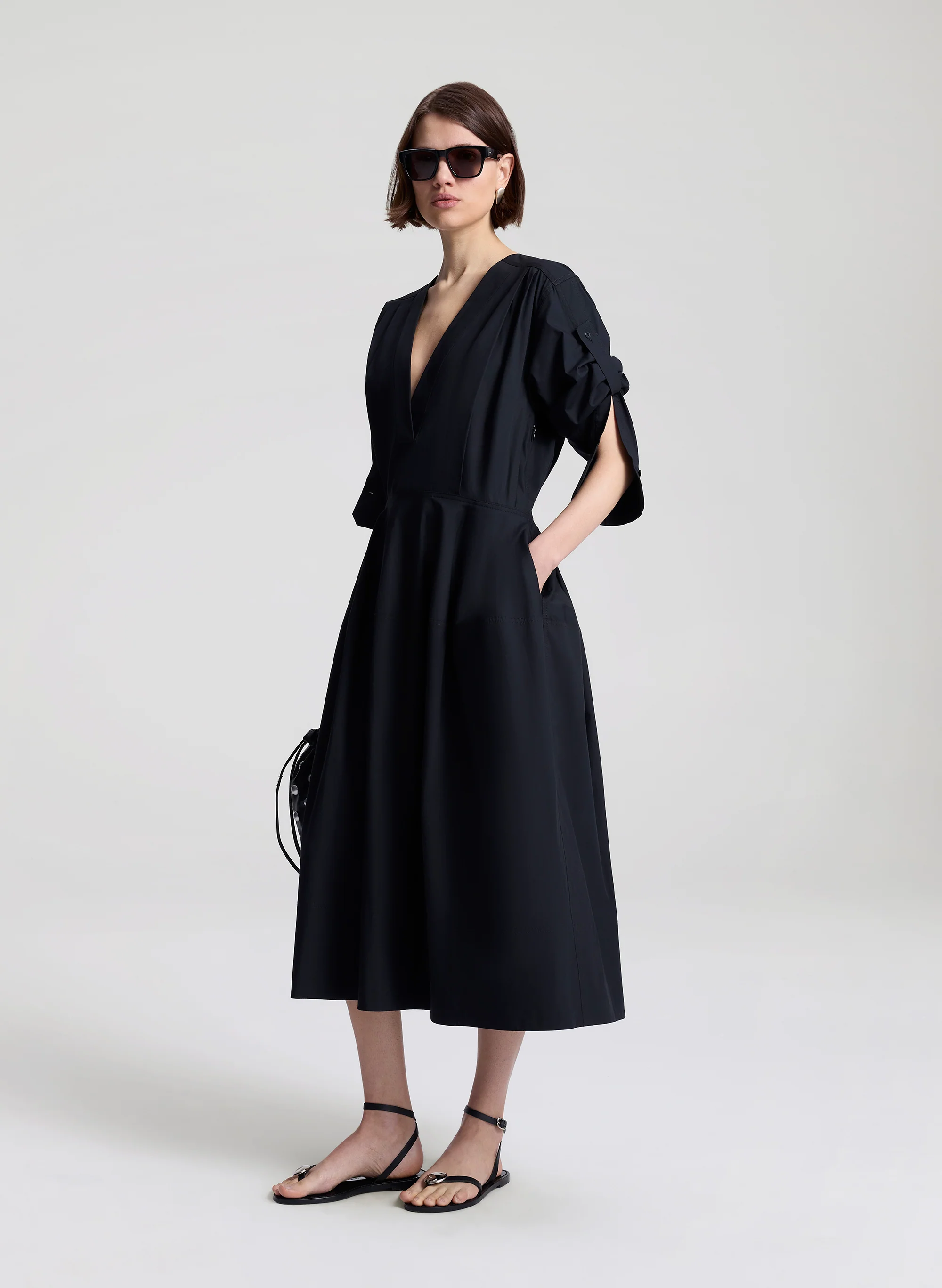 Jordan Stretch Cotton Midi Dress - Image 5