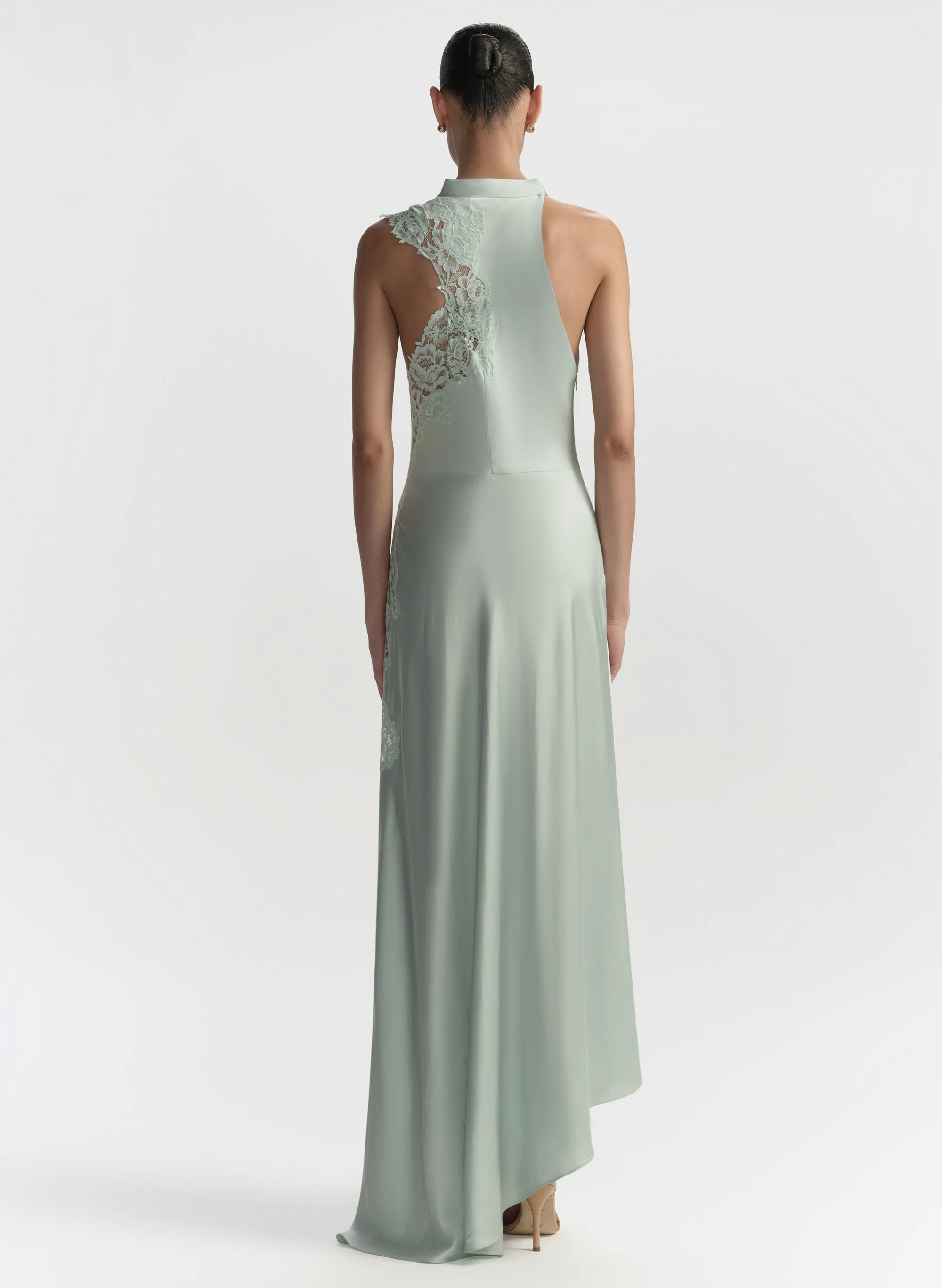 Josephine Satin and Lace Maxi Dress - Image 6