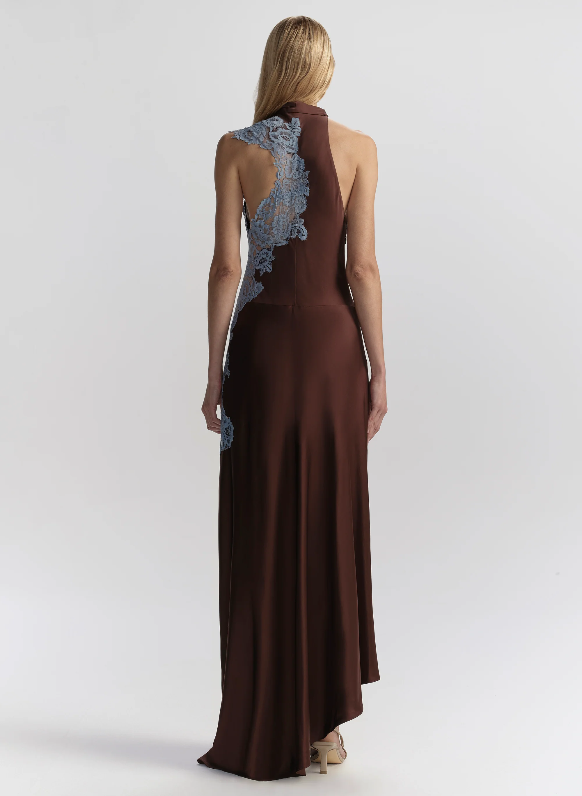 Josephine Satin and Lace Maxi Dress - Image 2