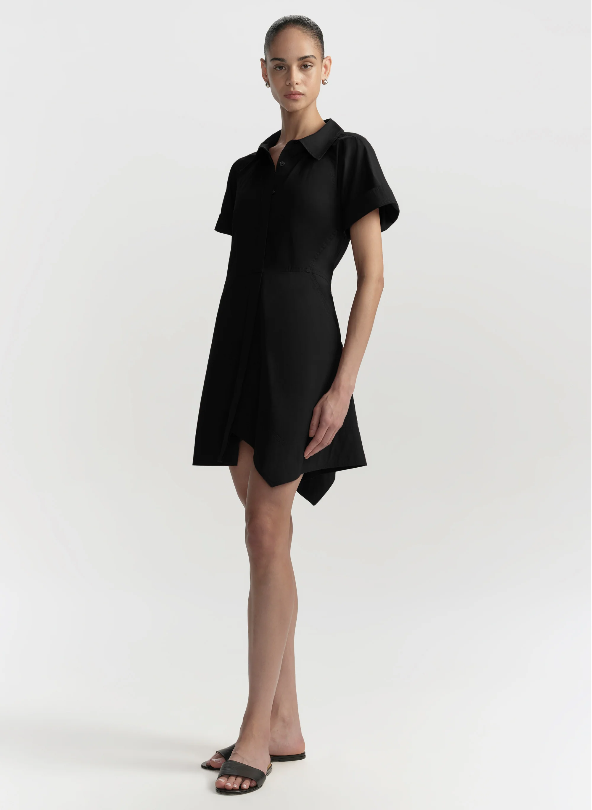 Julie Cotton Mini Shirtdress - Image 4