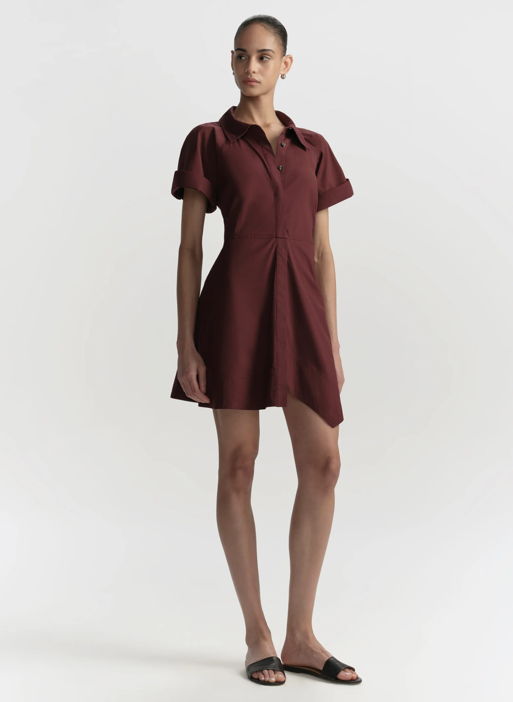 Julie Cotton Mini Shirtdress - Image 3