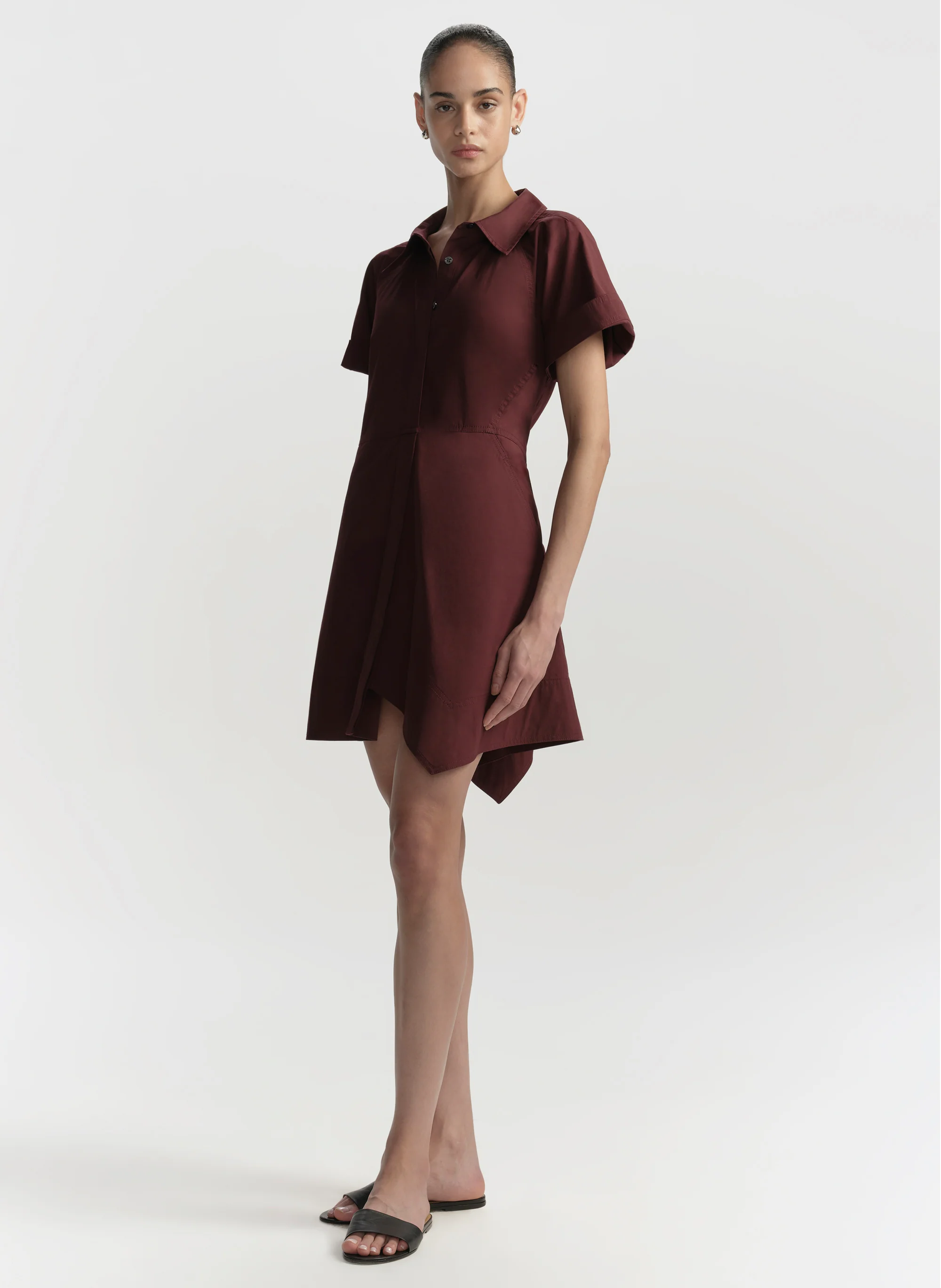 Julie Cotton Mini Shirtdress - Image 4