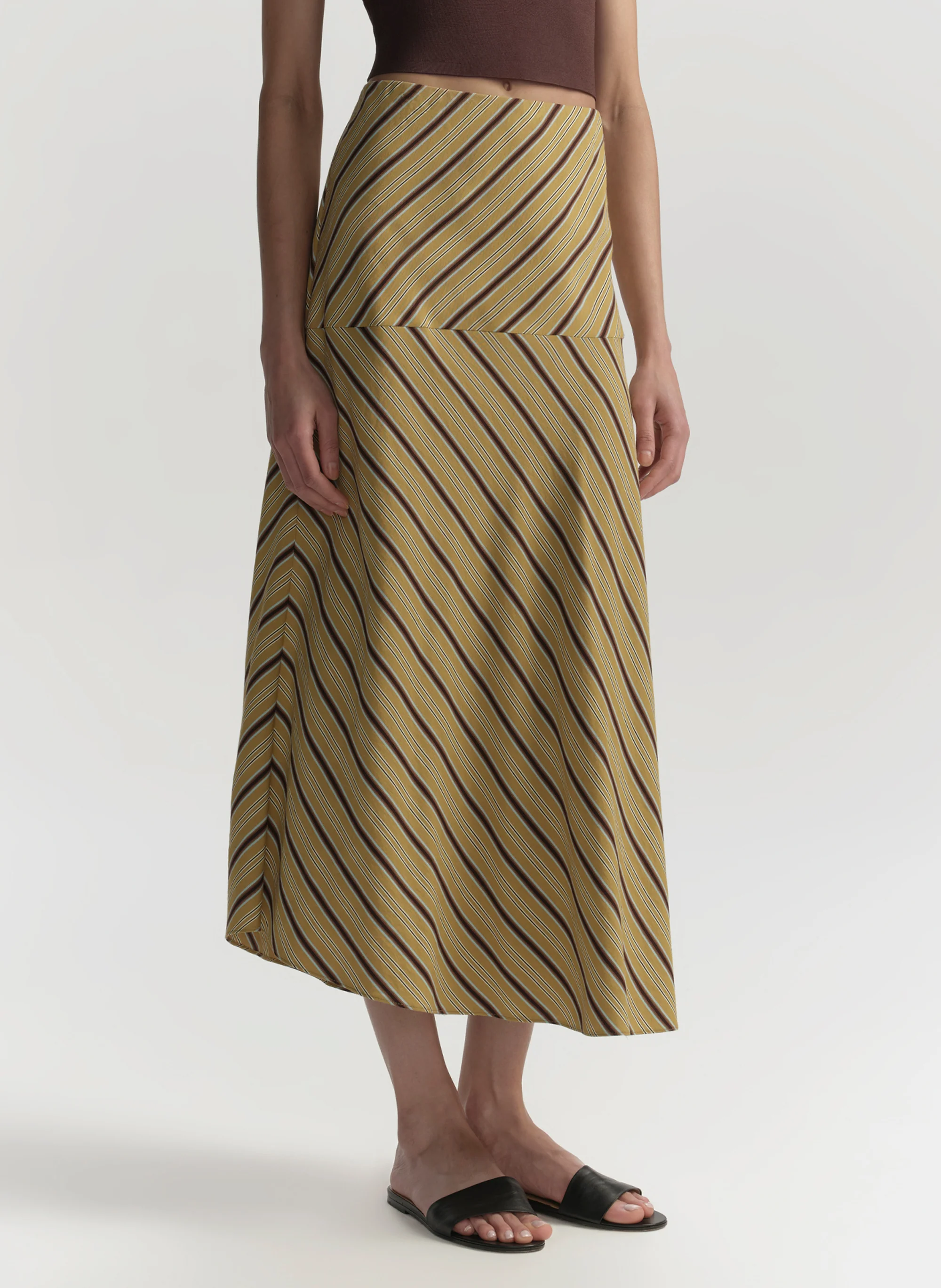 Kara Striped Midi Skirt - Image 3