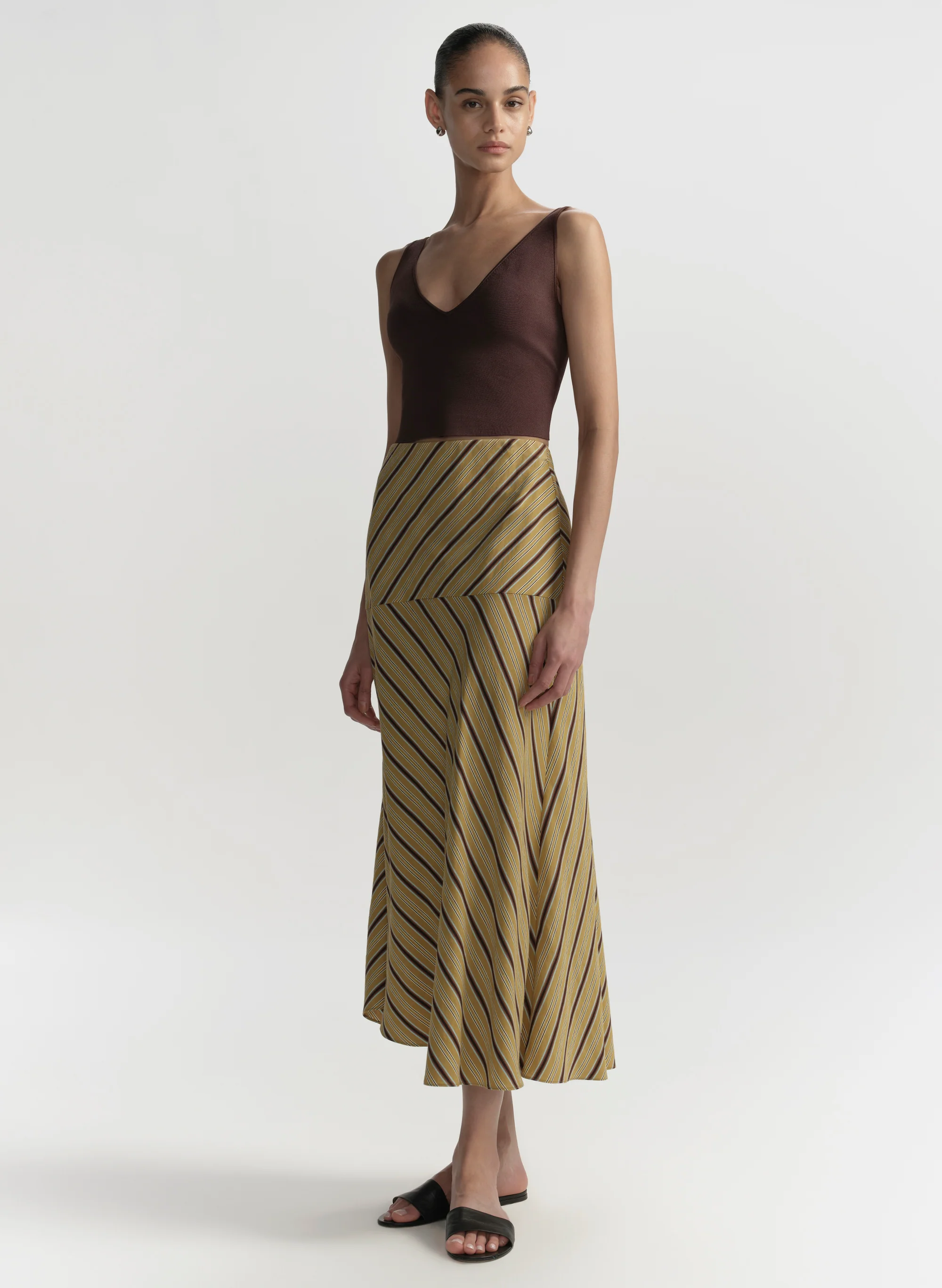Kara Striped Midi Skirt - Image 4