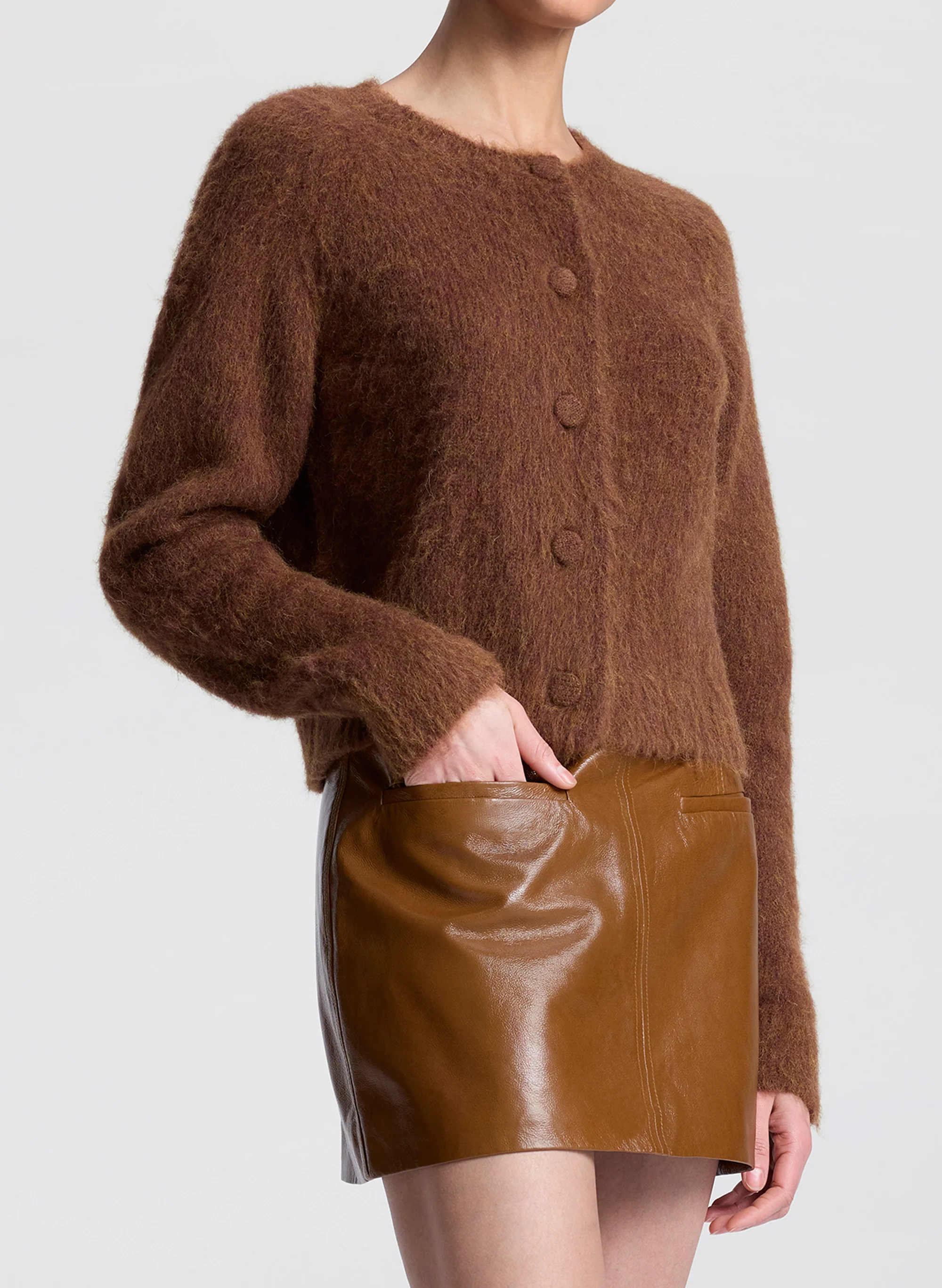 Lainie Brushed Alpaca Cardigan - Image 2