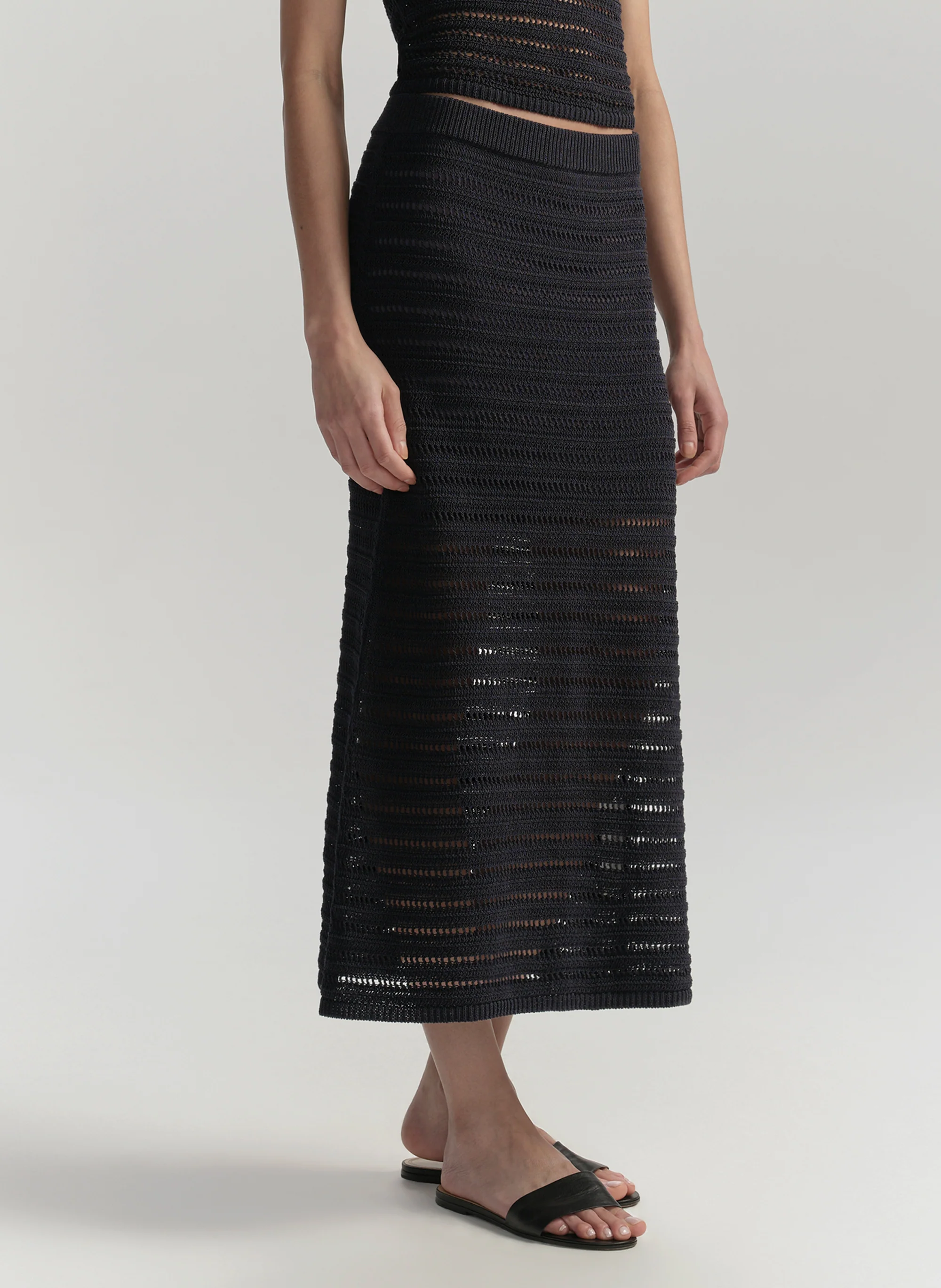 Lana Crochet Knit Midi Skirt - Image 3