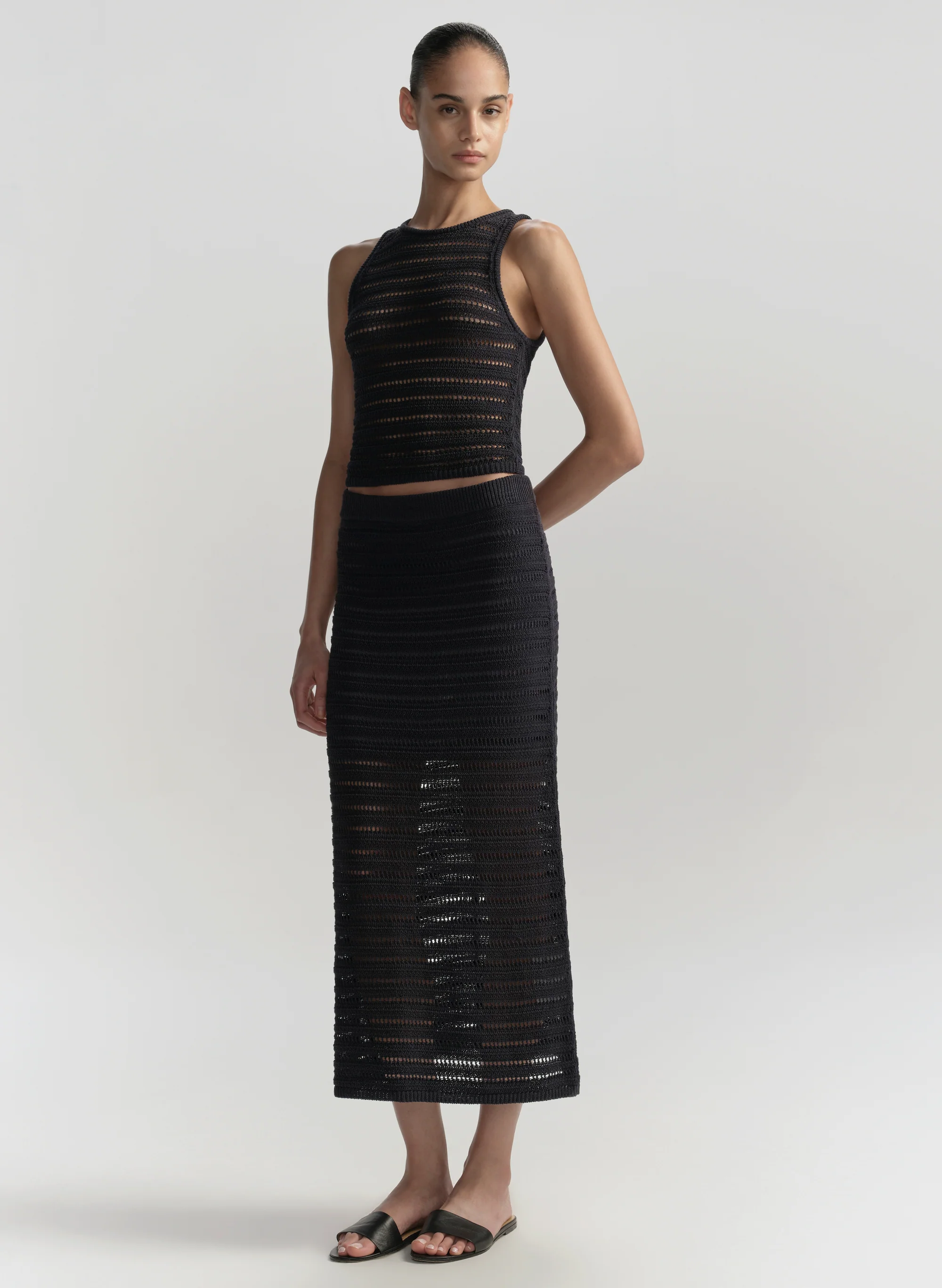 Lana Crochet Knit Midi Skirt - Image 4