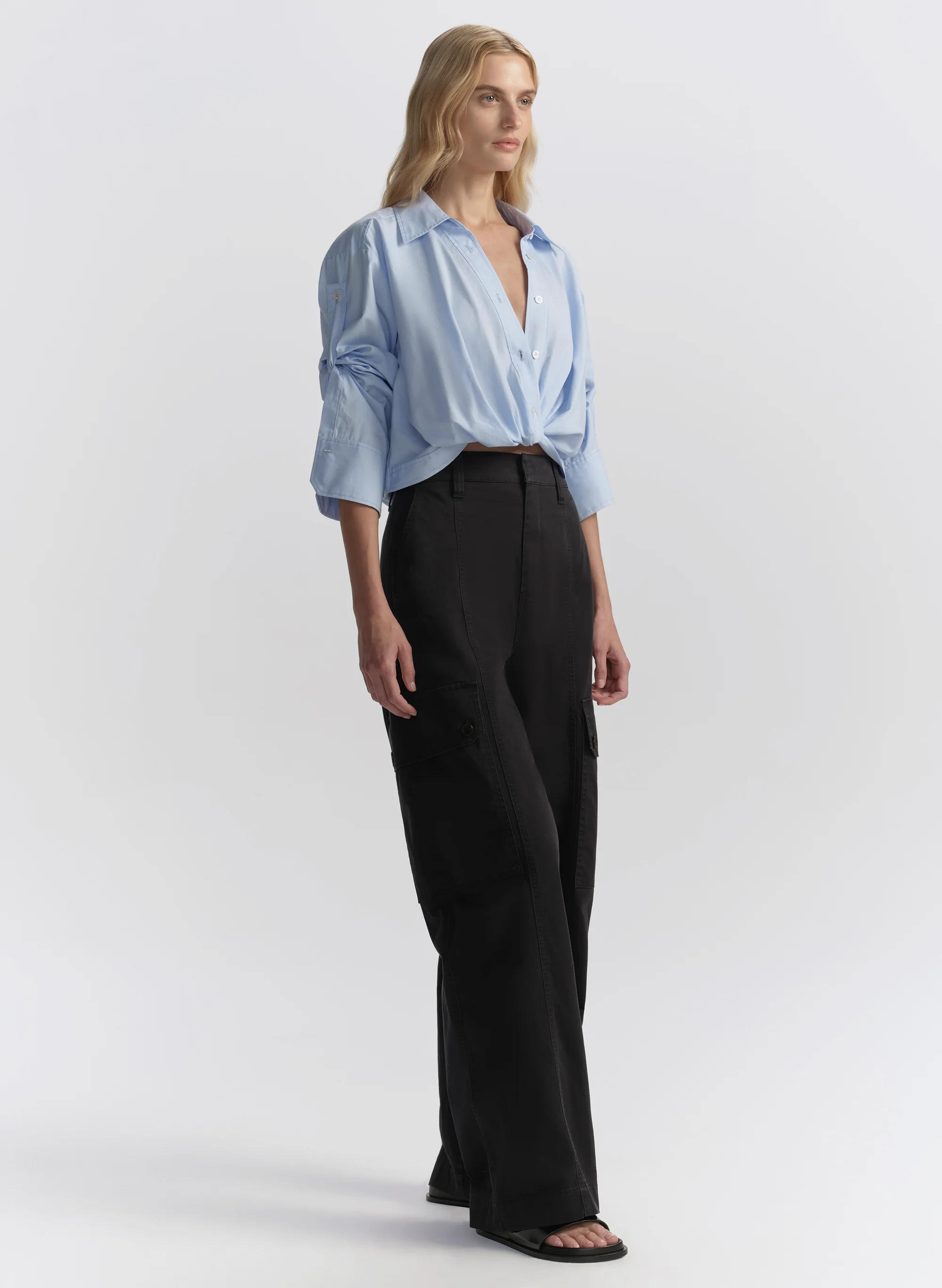 Leo Cropped Cotton Shirt - Image 3
