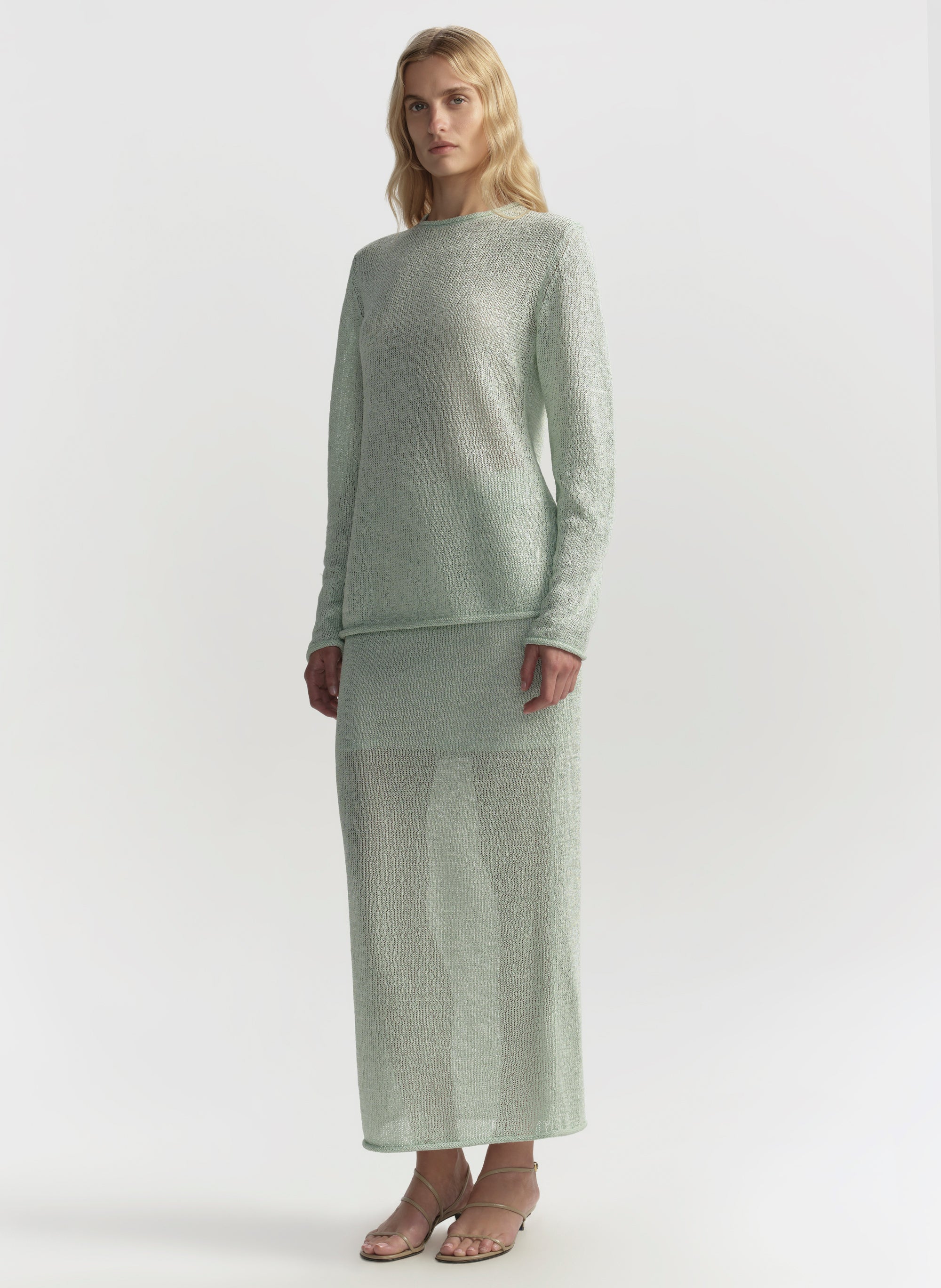 Loren Open Knit Midi Skirt - Image 4