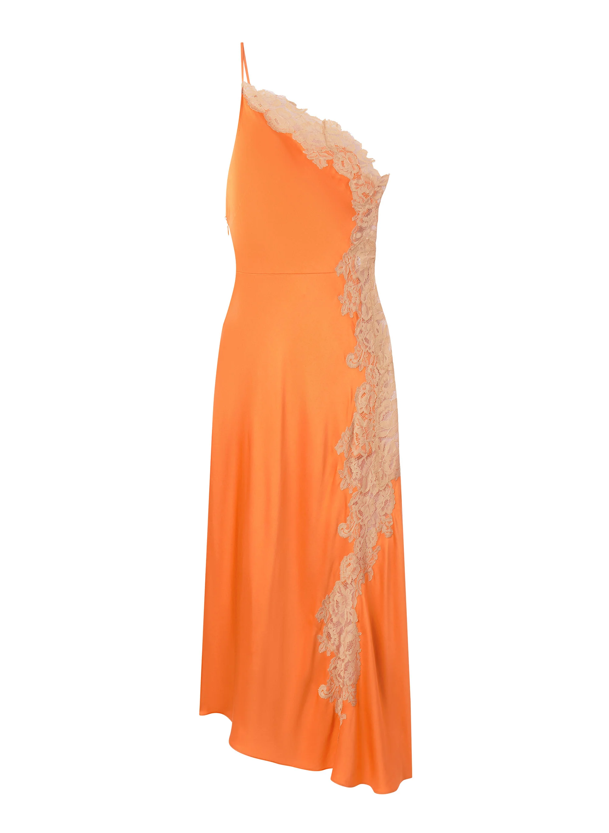 Lou Satin and Lace Midi Dress - Image 6
