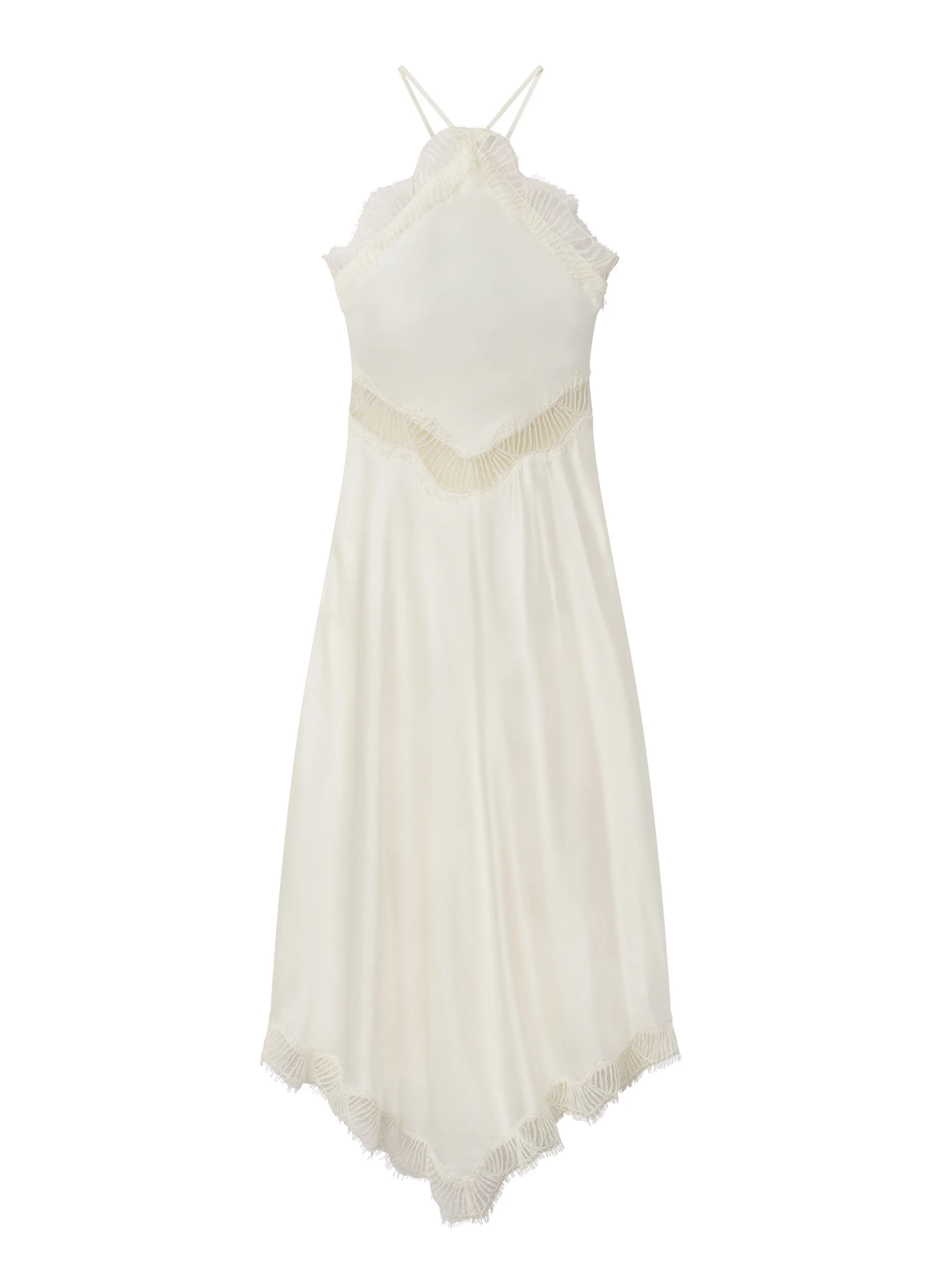 Lucia Satin and Lace Midi Dress - Image 6