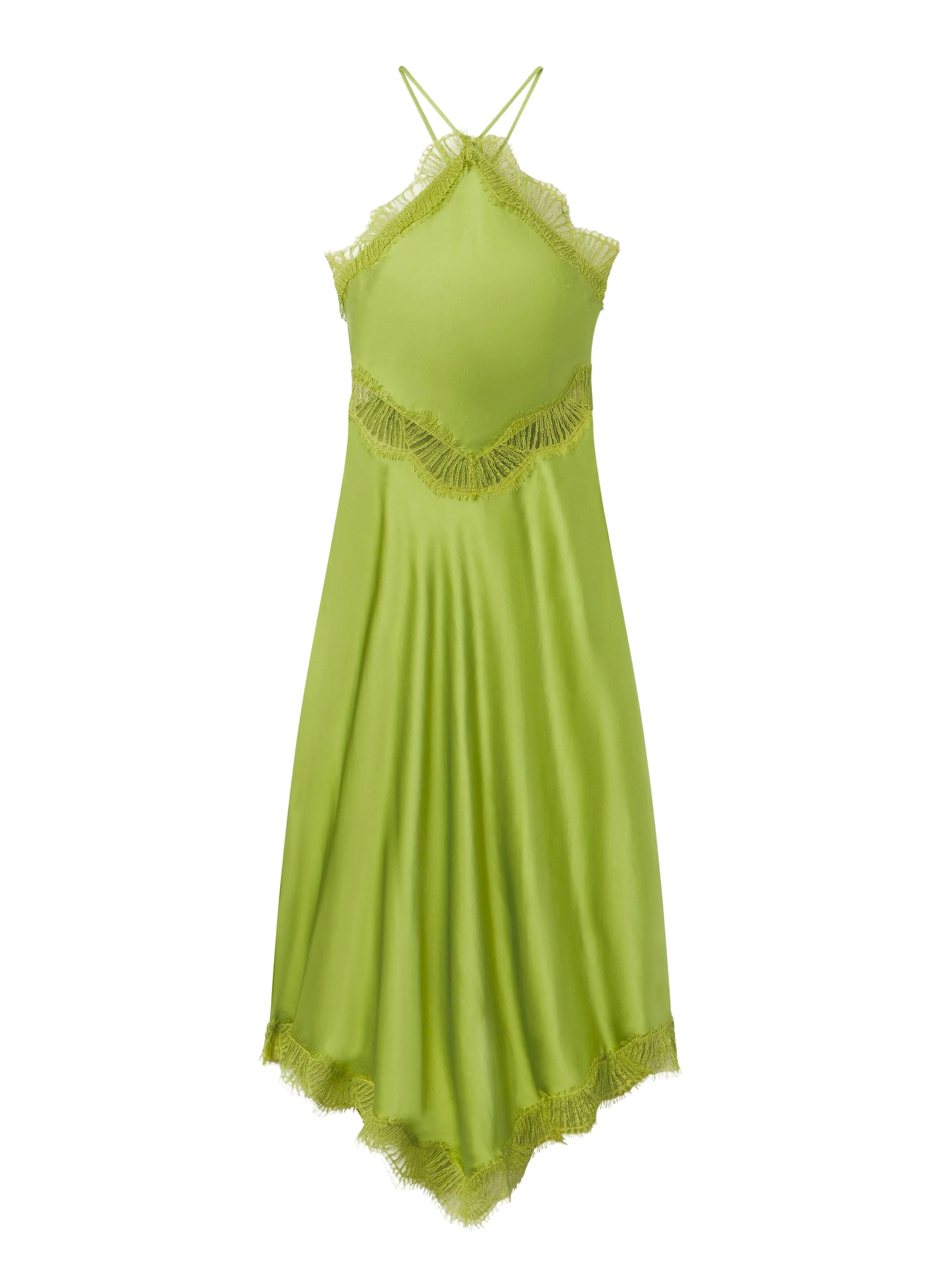Lucia Satin and Lace Midi Dress - Image 6