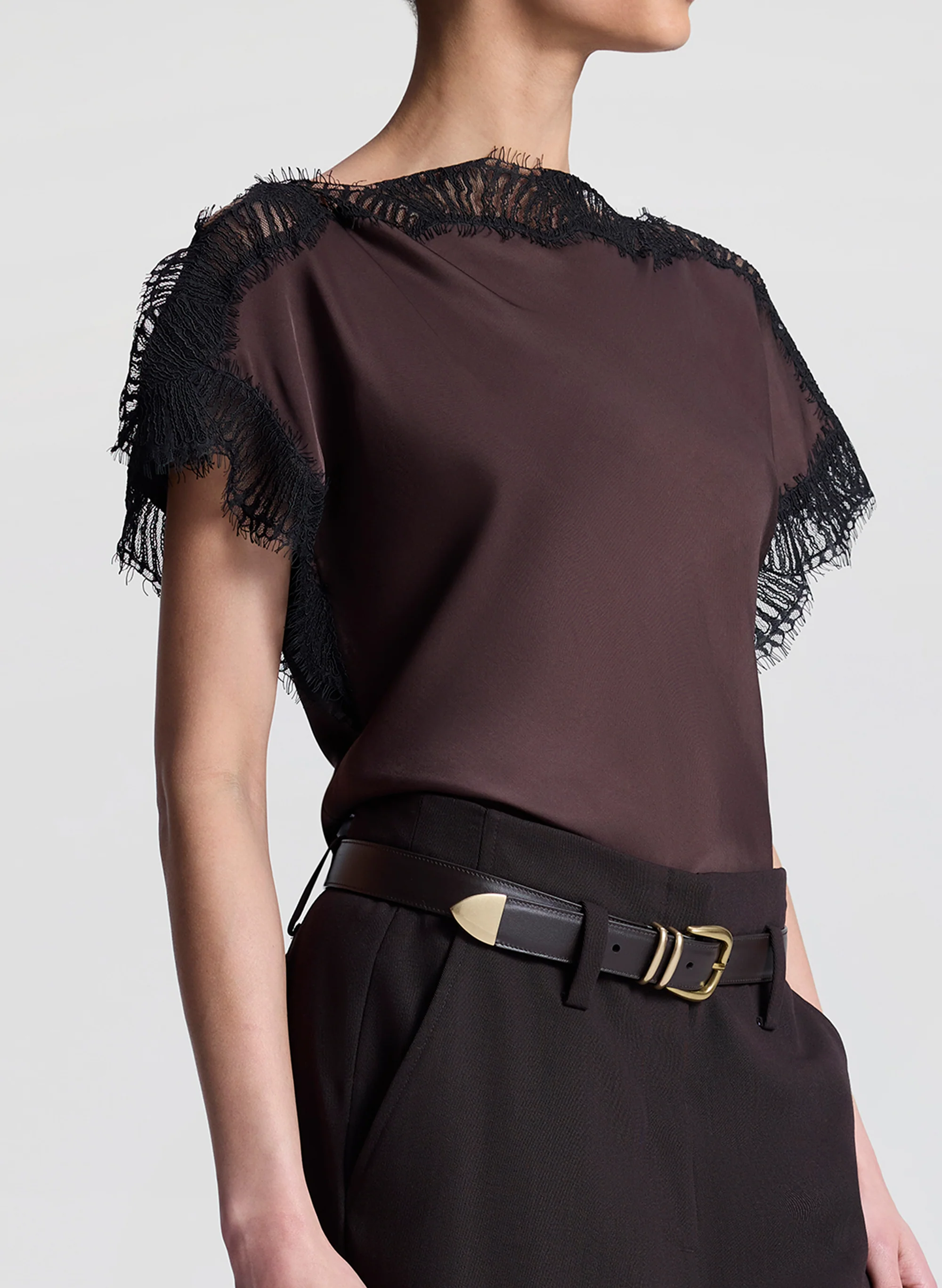 Luna Satin and Lace Top - Image 2