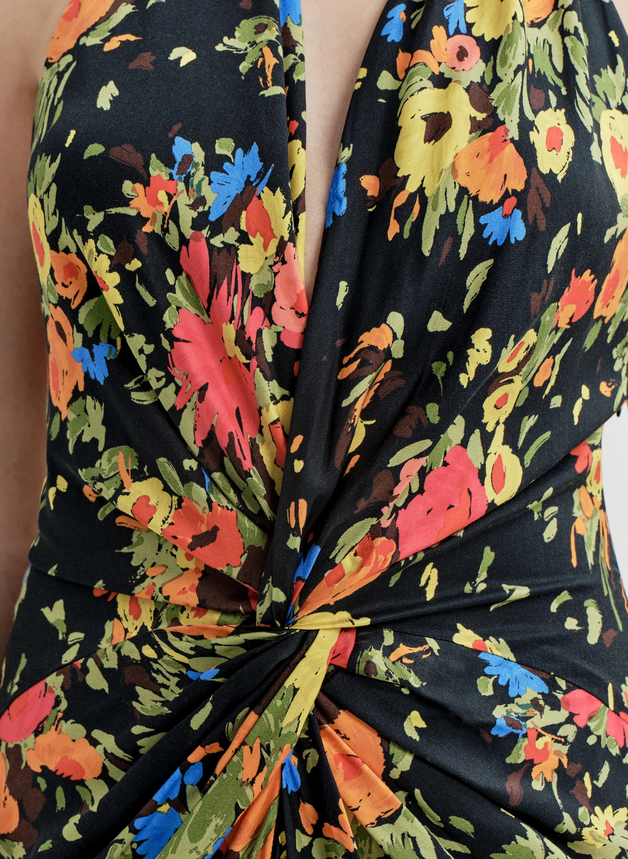 Mabel Floral Satin Gown - Image 2