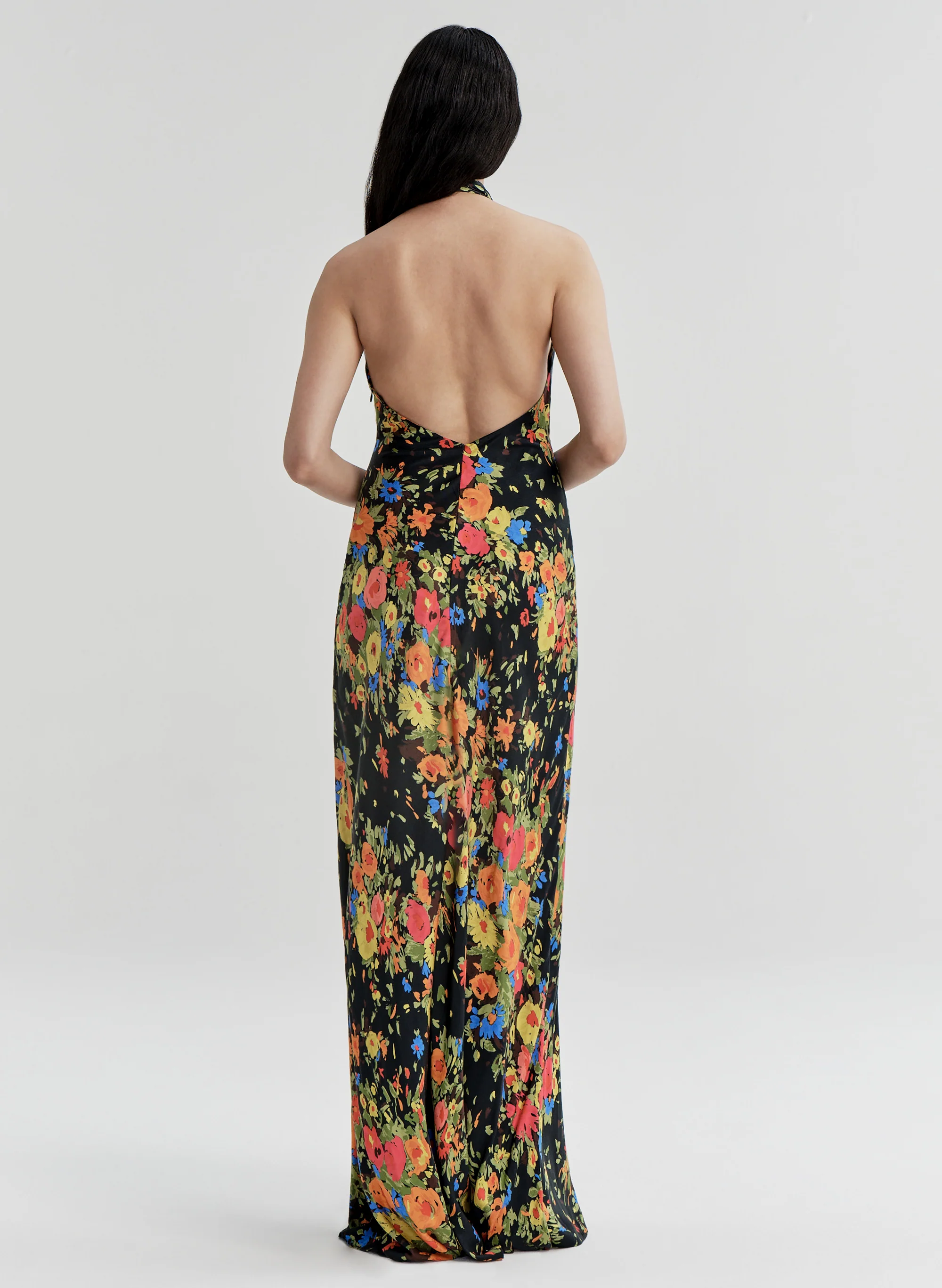 Mabel Floral Satin Gown - Image 5